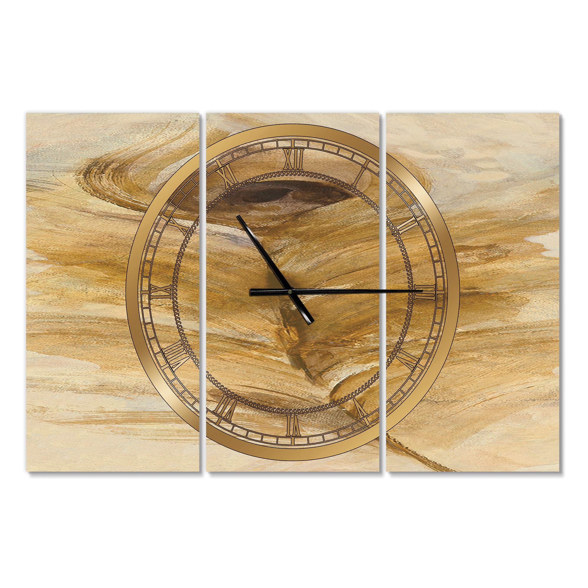Designart The Blue Moose Cottage Wall Clock - Round Metal Wall Art Decor for Living Room, Bedroom, Office | Rustic Home Decor & Unique Gift Idea for Nature Lovers