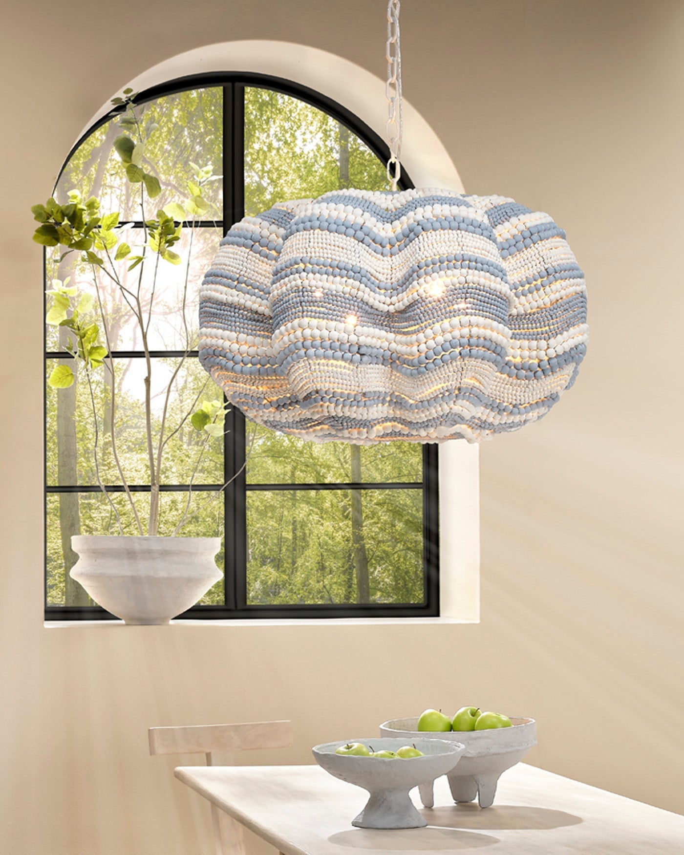 Elegant Clamshell Chandelier - Modern Crystal Ceiling Light Fixture for Dining Room, Living Room & Bedroom Decor