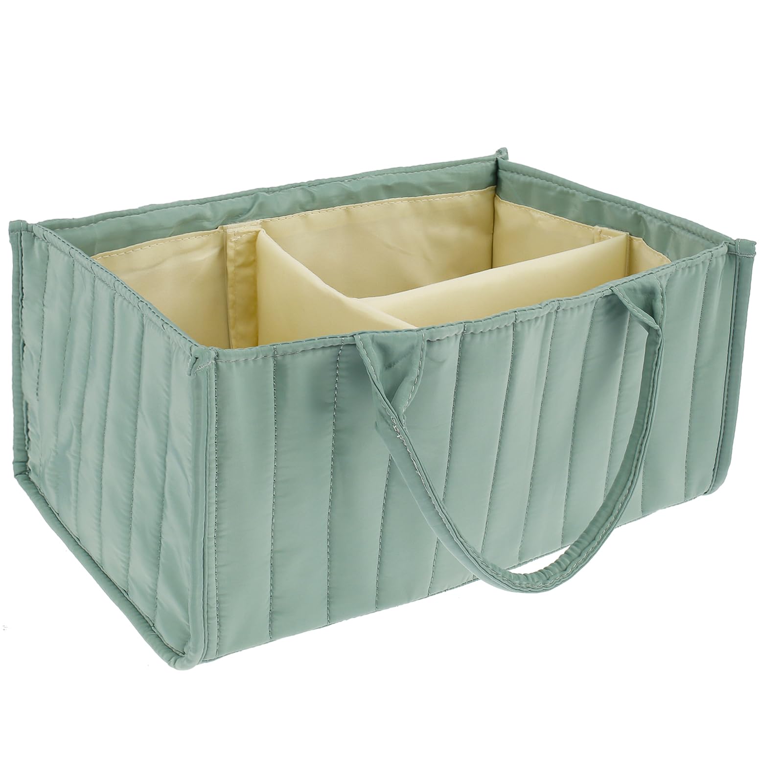 Abizarch Baby Diaper Caddy Organizer - Soft Polyester Storage Basket with Handle for Diapers, Wipes & Baby Essentials | Portable & Hangable for Nursery, Car Travel & Home Use