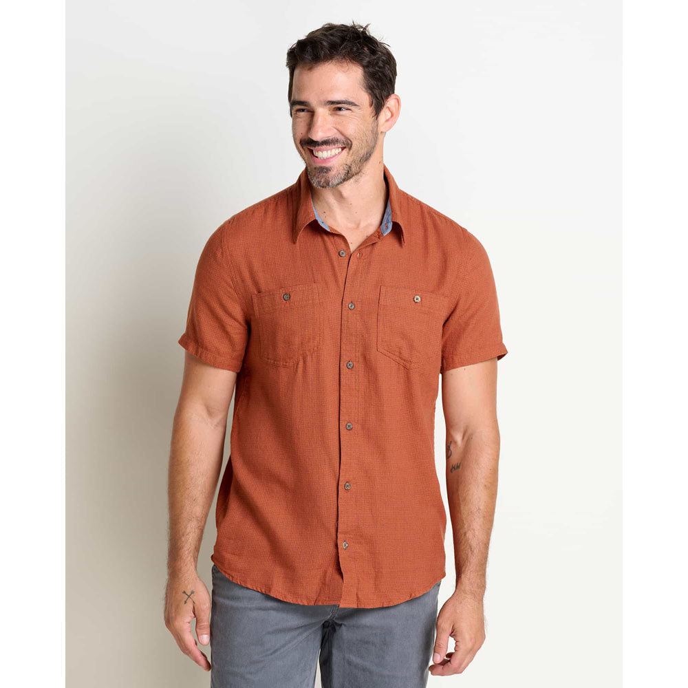 Men's Honcho Short Sleeve Shirt - Comfortable Casual Button Down Shirts for Men - Perfect for Summer, Beach, Office & Outdoor Activities