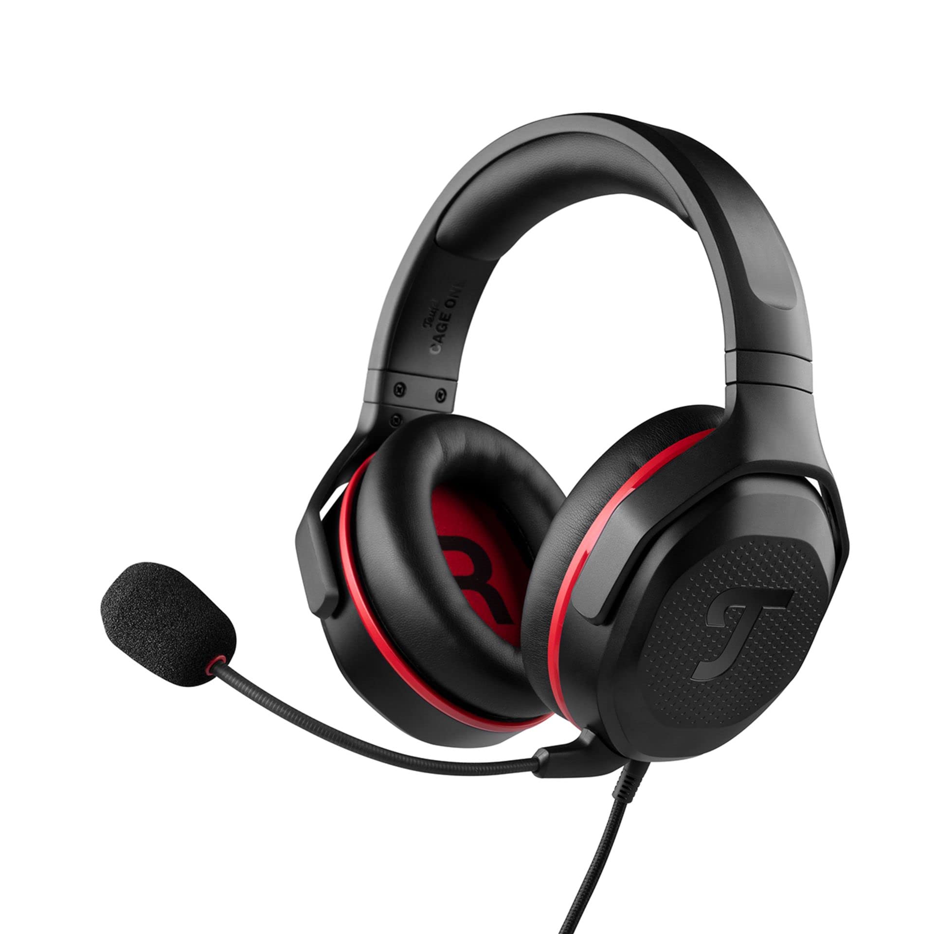 Teufel CAGE ONE Gaming Headset with Microphone - Over Ear Noise Cancelling Headphones for PC, PS5, Xbox, Music & Home Office - TeamSpeak Certified - Black | Perfect for Online Gaming, Streaming & Remote Work