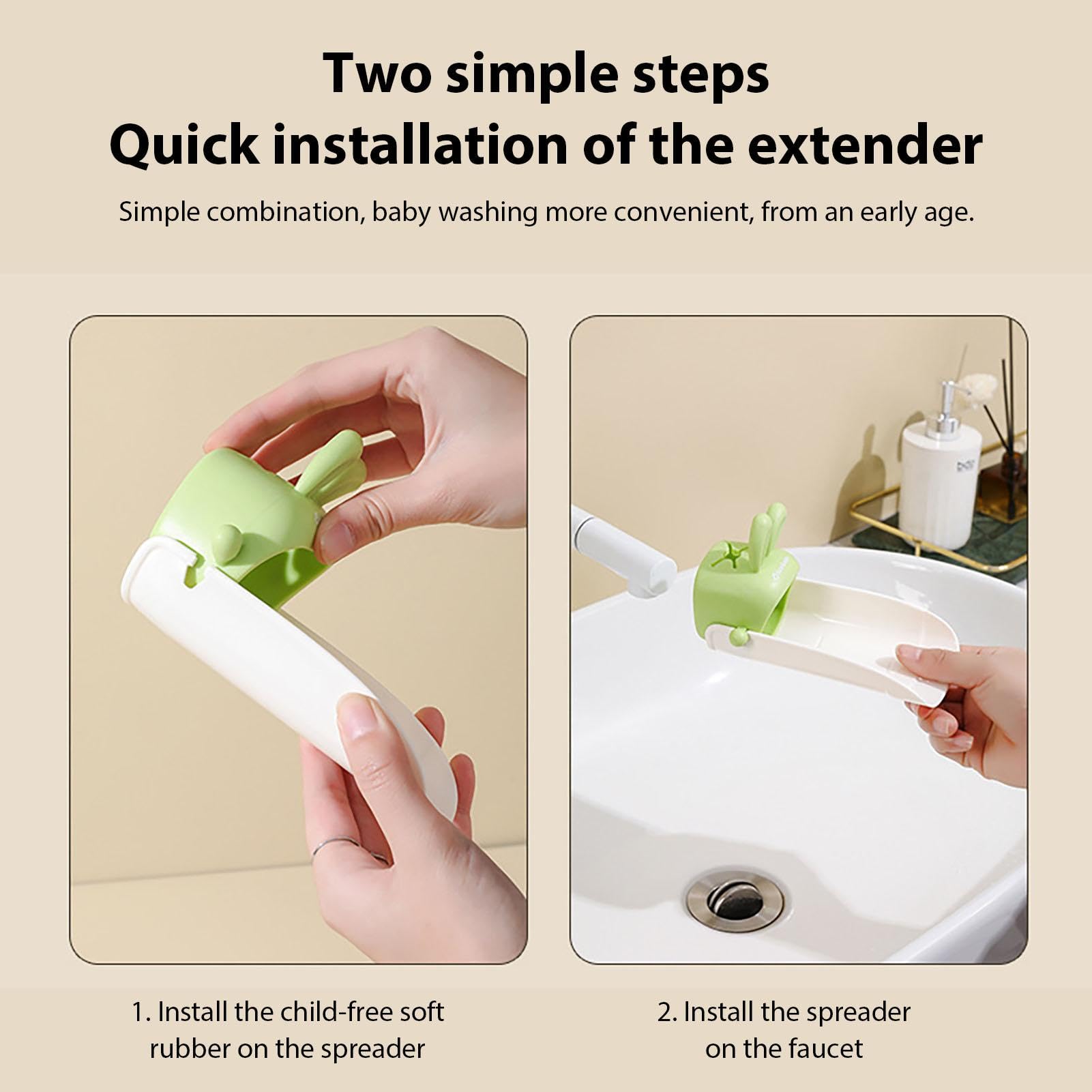 **Cartoon Silicone Bathtub Faucet Extender for Kids - Adjustable Sink Spout Cover, Hand Washing Helper for Toddlers & Children - Perfect for Bathroom Sink, Safe & Fun Hand Washing Experience**    *(Use Case: Ideal for teaching kids proper handwashing habits, making bath time easier, and preventing splashes in the bathroom sink.)*