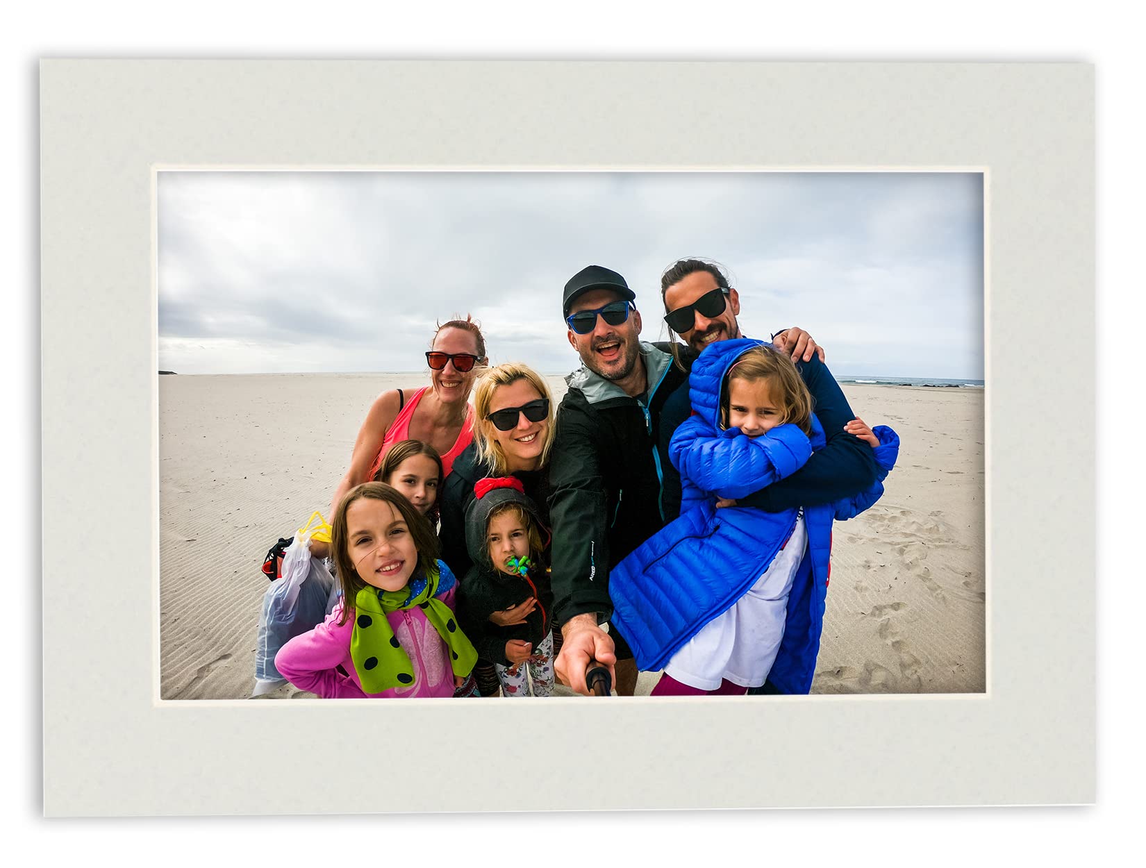 8x10 Acid-Free Precut Grey Picture Matboard for 5x7 Photos - Bevel Cut Display Mat for 8x10 Inch Frames - Perfect for Framing Art, Photos & Certificates - Home, Office & Gallery Decor