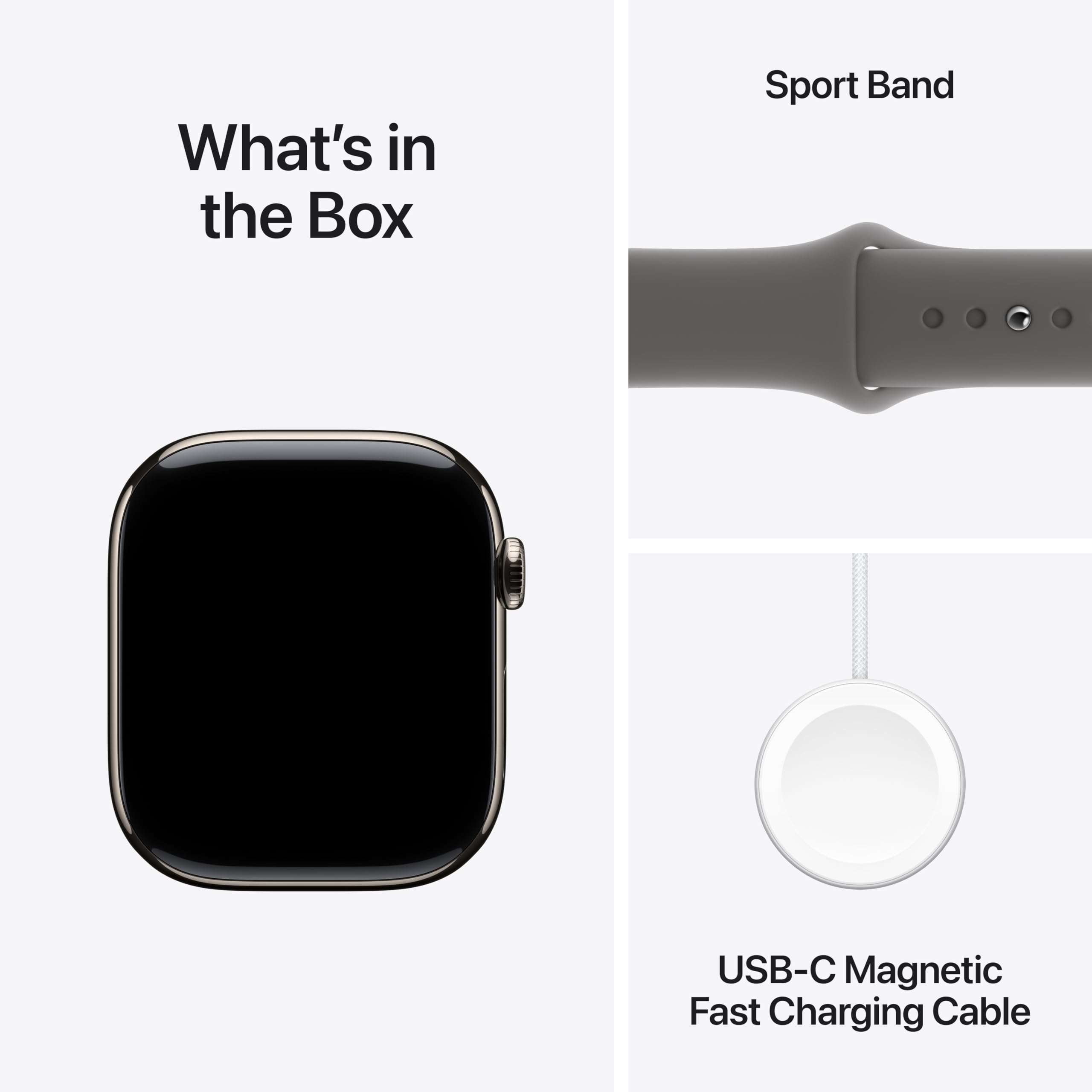 Apple Watch Series 10 [GPS + Cellular 46mm] Smart Watch with Natural Titanium Case & Stone Grey Sport Band - Fitness Tracker, ECG App, Always-On Retina Display, Water Resistant - Perfect for Workouts, Swimming & Everyday Wear