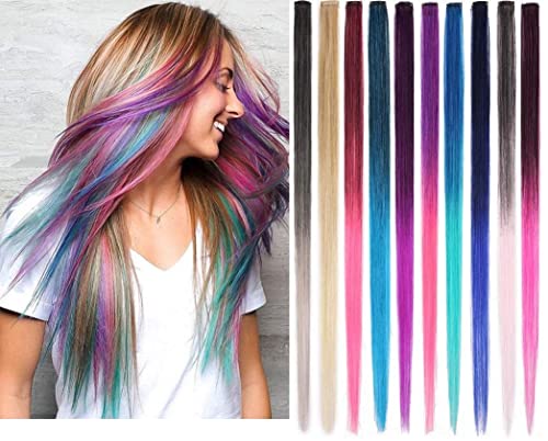 Colorful Hair Extension - 10 PCS