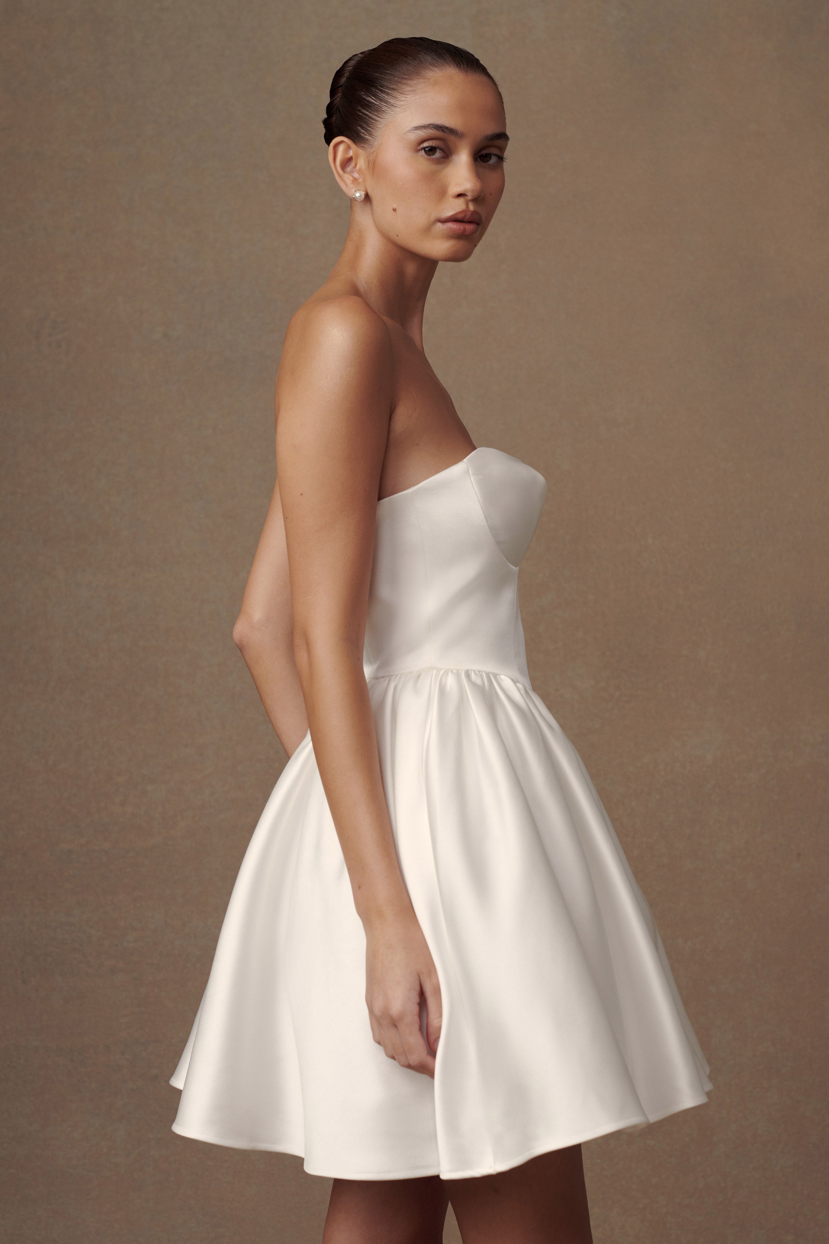 Hollie Structured Corset Mini Dress - White | Sexy Bodycon Dress for Women | Perfect for Date Night, Club Wear & Special Occasions