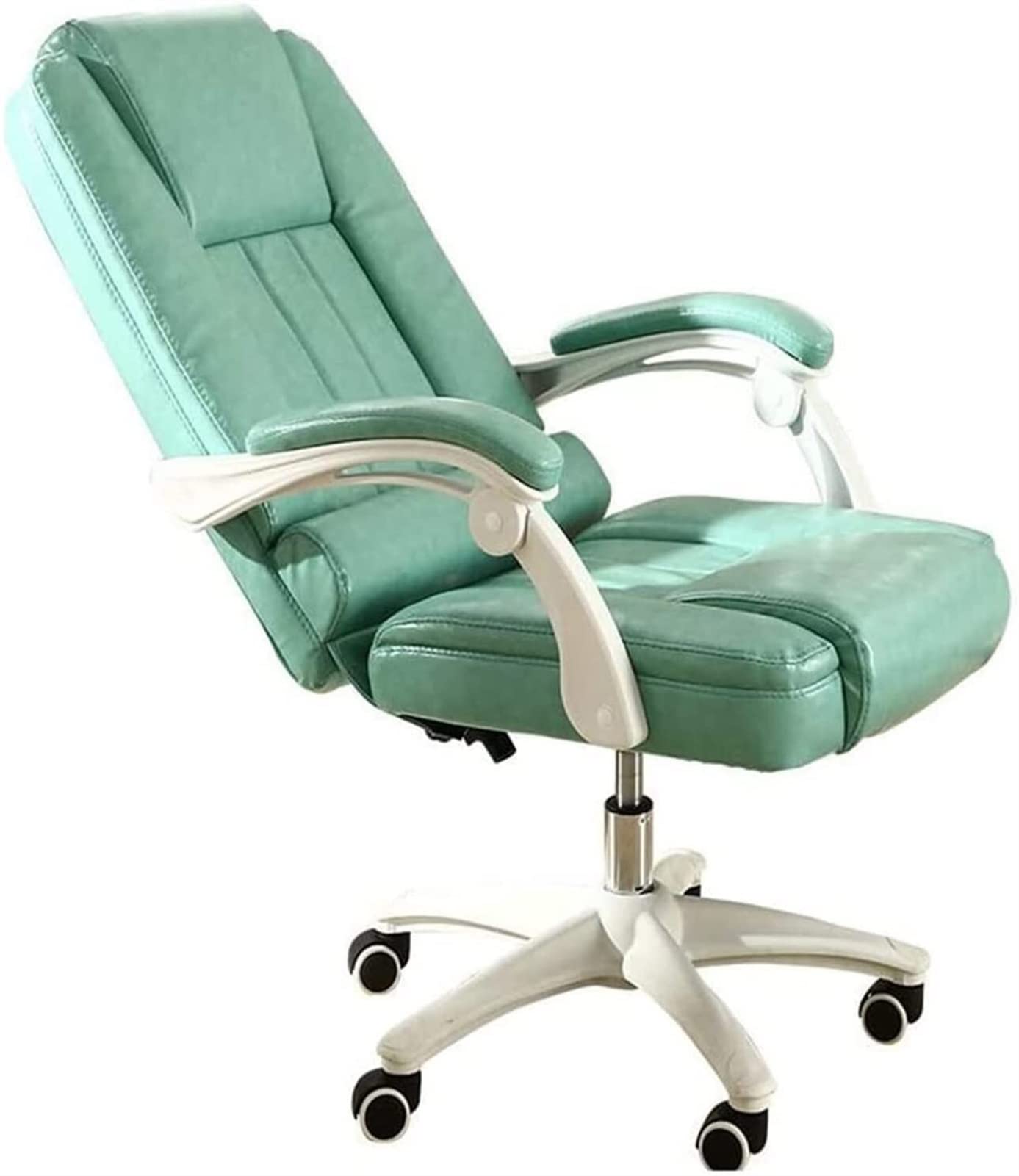 Ergonomic Office Chair - Adjustable Swivel Computer Desk Chair with Lumbar Support, Reclining Backrest, and Padded Armrests for Home Office & Gaming (Green) - Perfect for Long Work Hours, Online Meetings, and PC Gaming Sessions