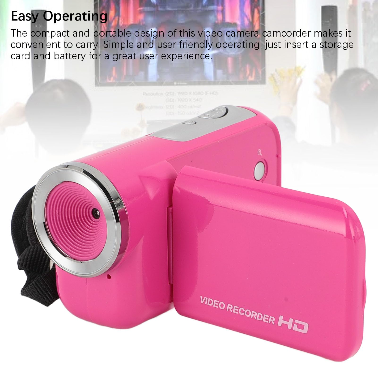 Zunate 1080P 16MP Vlogging Camera with 2-inch Rotatable Screen & 16X Digital Zoom - HD Camcorder for YouTube, TikTok, Travel Videos - Perfect for Beginners, Students, Content Creators