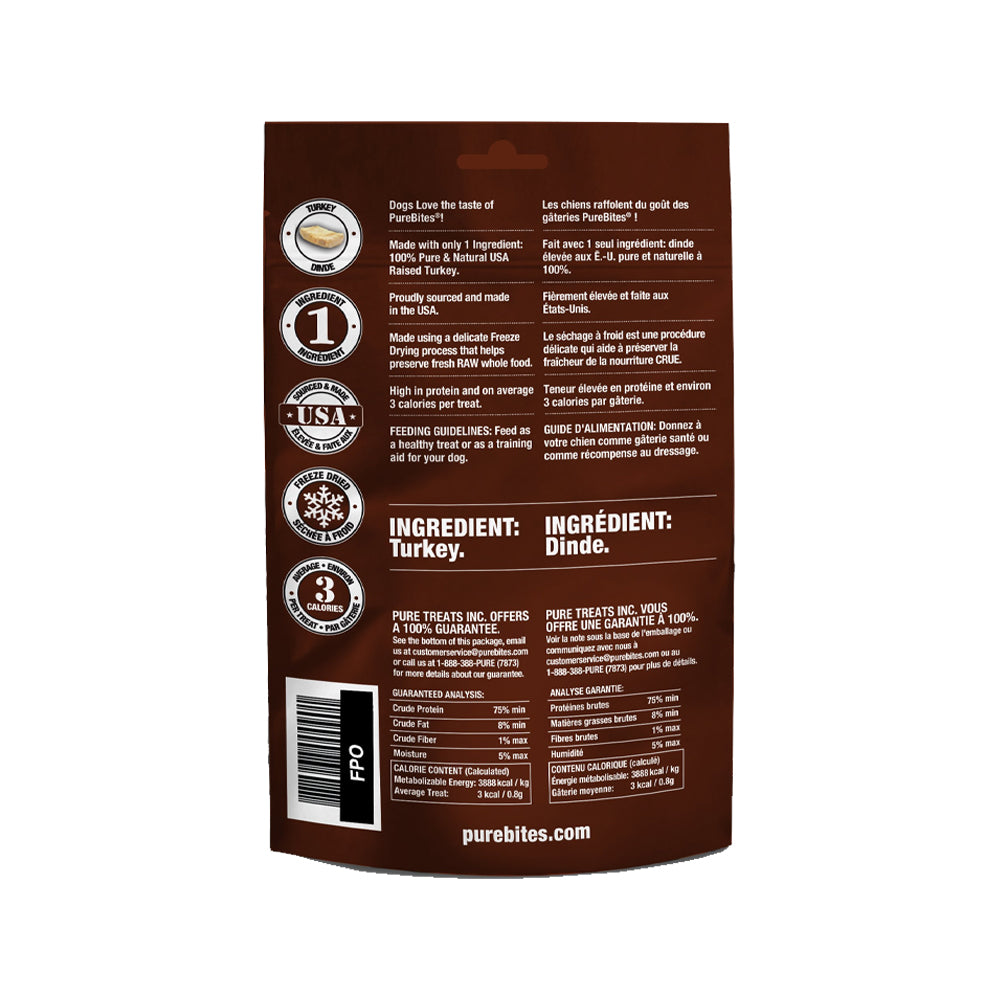 Freeze Dried Turkey Breast Dog Treats - All Natural, Grain-Free, High Protein Training Snacks for Small & Large Dogs - Perfect for Training, Rewards & Outdoor Adventures