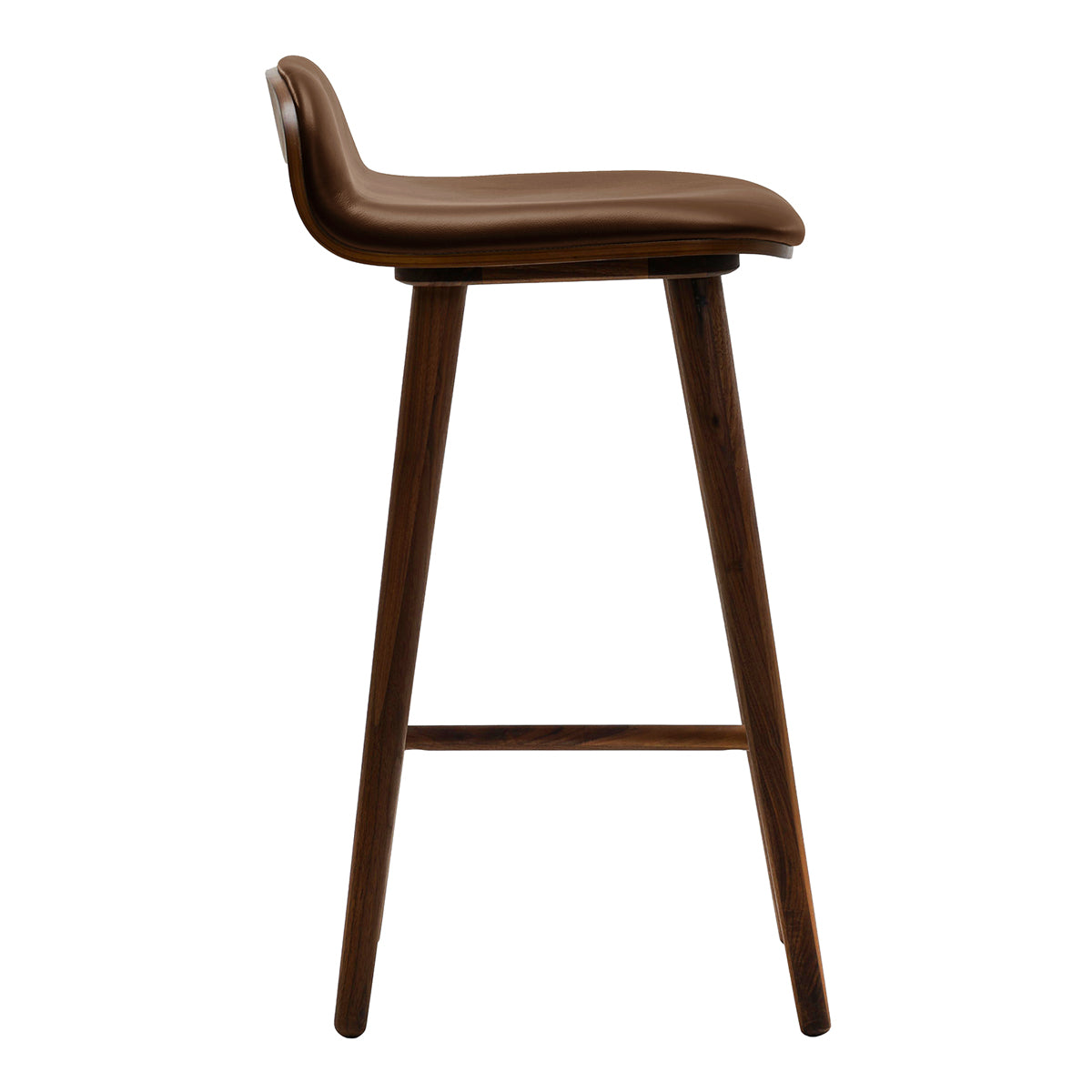 Premium Leather Bar Stool - Adjustable Height Modern Counter Stool with Backrest - Perfect for Kitchen Island, Home Bar & Dining Room Decor