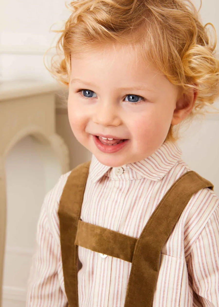 Green Velvet Suspenders Shorts for Baby Boys – Stylish & Comfortable Outfit for Parties, Photos & Special Occasions