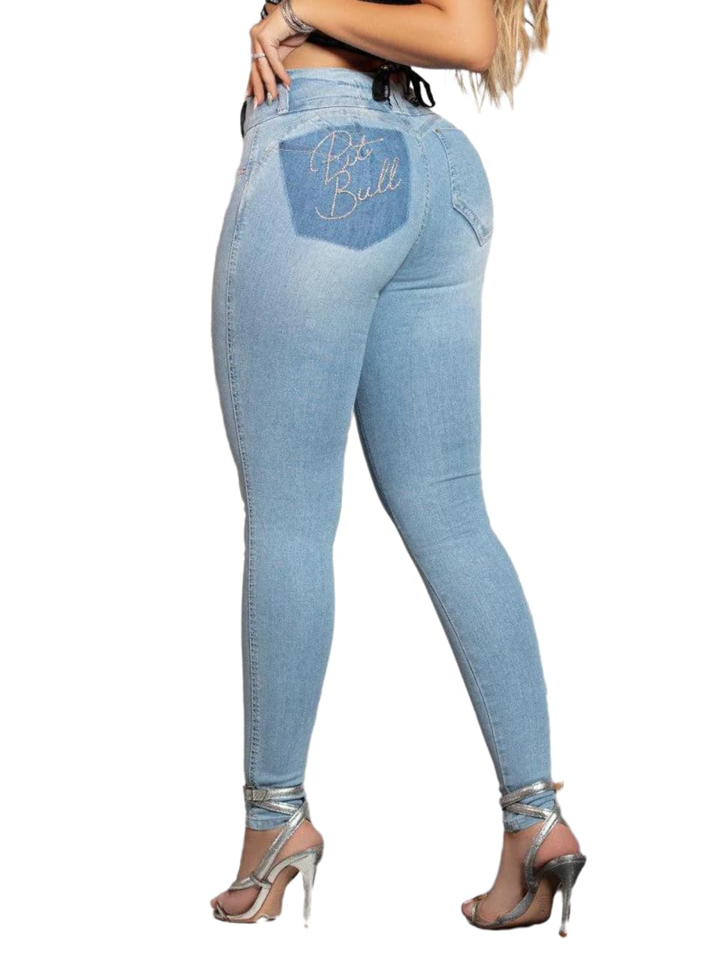 Pit Bull Jeans Women's High Waisted Stretch Skinny Jeans - 65339 Dark Wash Denim Pants for Casual Wear & Night Out