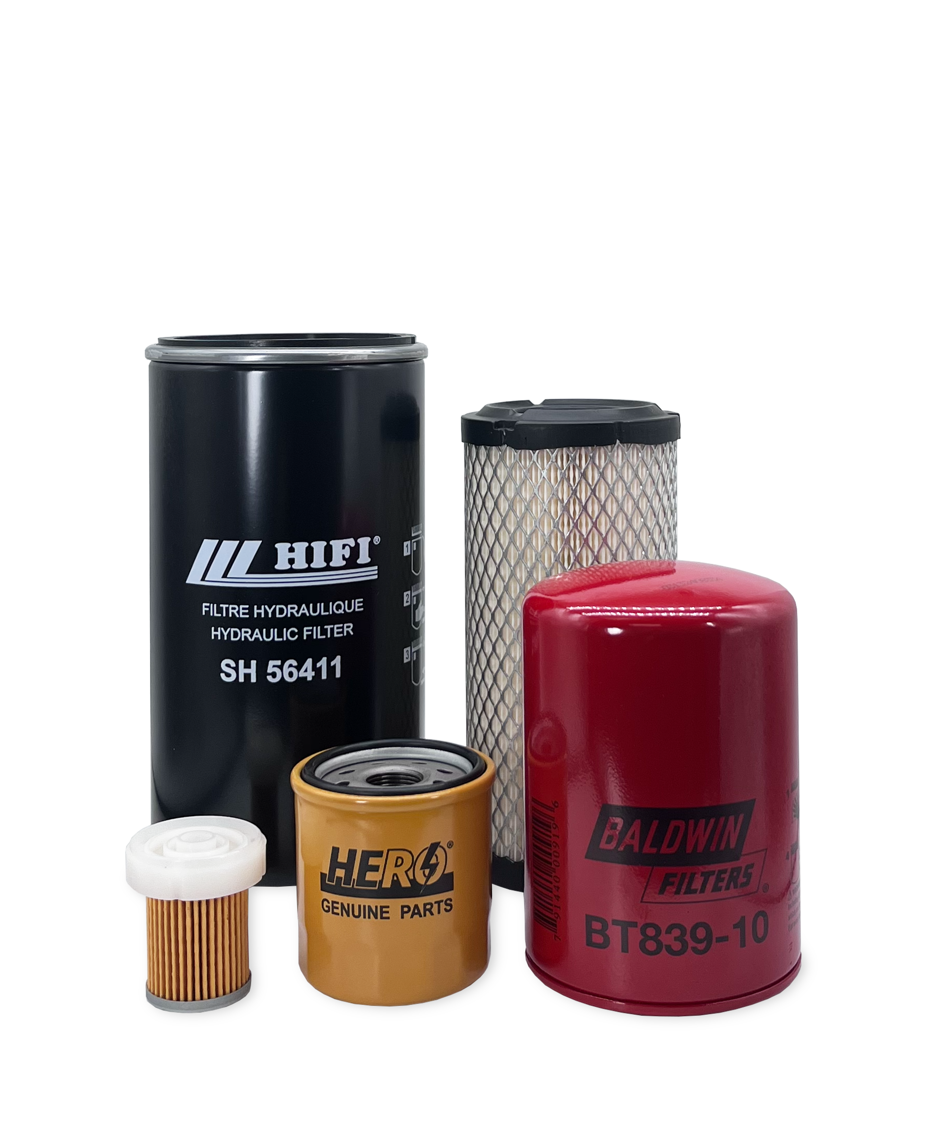 HERO® Maintenance Filter Kit For New Holland Workmaster 25 Compact Tractor - Air Oil Fuel Filters Replacement - Perfect for Farm Equipment Maintenance & Tractor Servicing