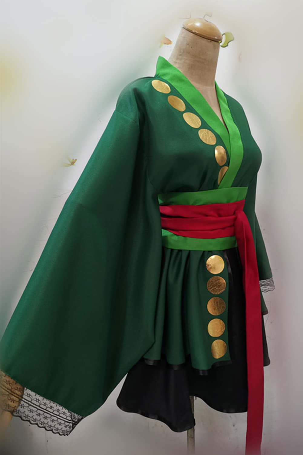 Anime Cosplay Costume for Women - Lolita Kimono Robe Dress with Sexy Suspender Skirt & Belt | Halloween Party, Cosplay Event, Anime Convention Outfit