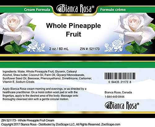 Fresh Whole Pineapple Fruit Cream (2 oz, 3 Pack) - Natural Moisturizer for Dry Skin, Hands & Feet - Perfect for Spa, Travel & Daily Skincare Routine