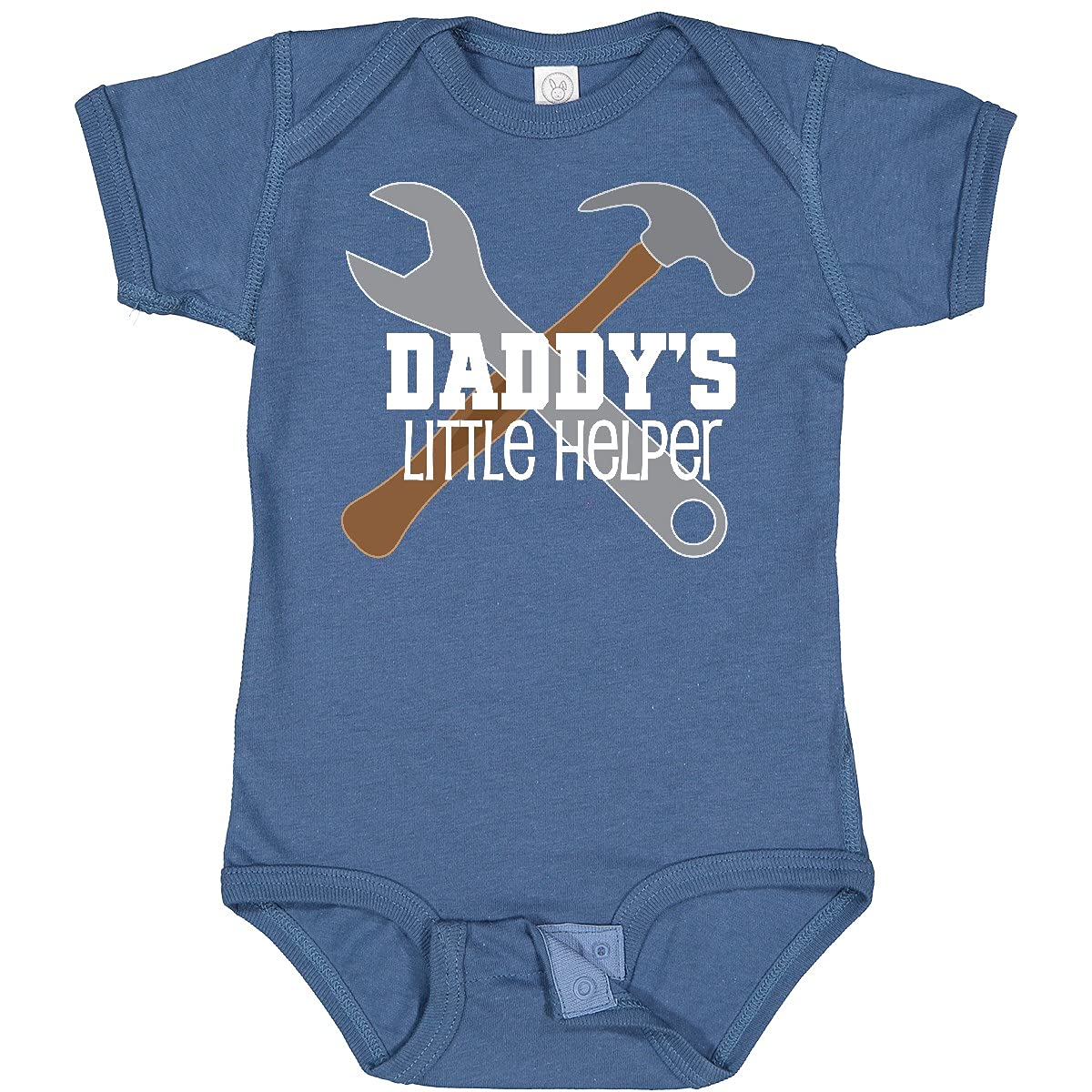 Inktastic Daddy's Little Helper Tool Set Baby Bodysuit - Cute Construction Theme Outfit for Newborns & Infants - Perfect for Father's Day, Baby Showers & Family Photos
