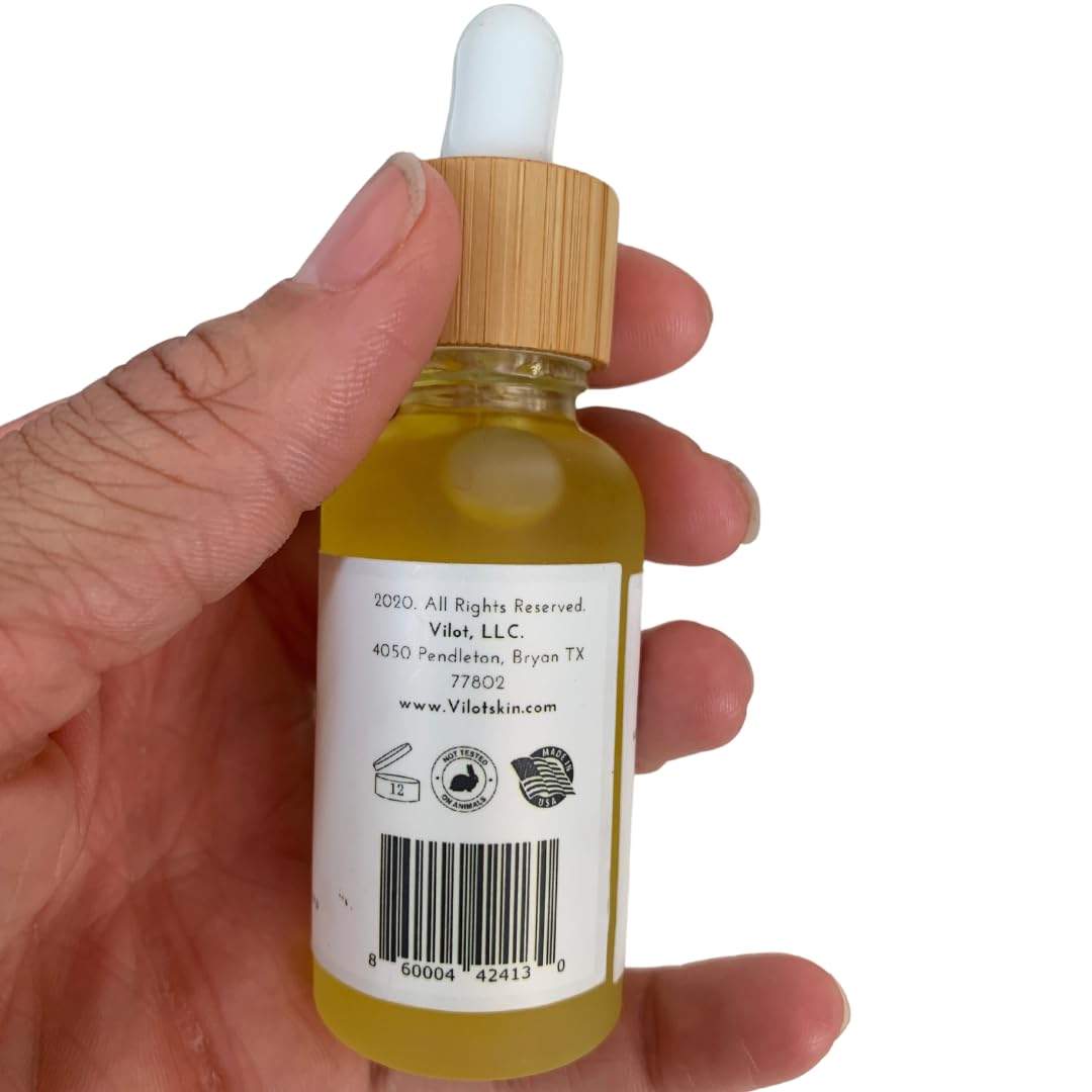 Vilot Anti-Aging Hydrating Facial Serum with Collagen - Brightening & Dark Spot Treatment for Dry Skin - Non-Comedogenic 1oz - Perfect for Night Routine & Daily Skincare Regimen