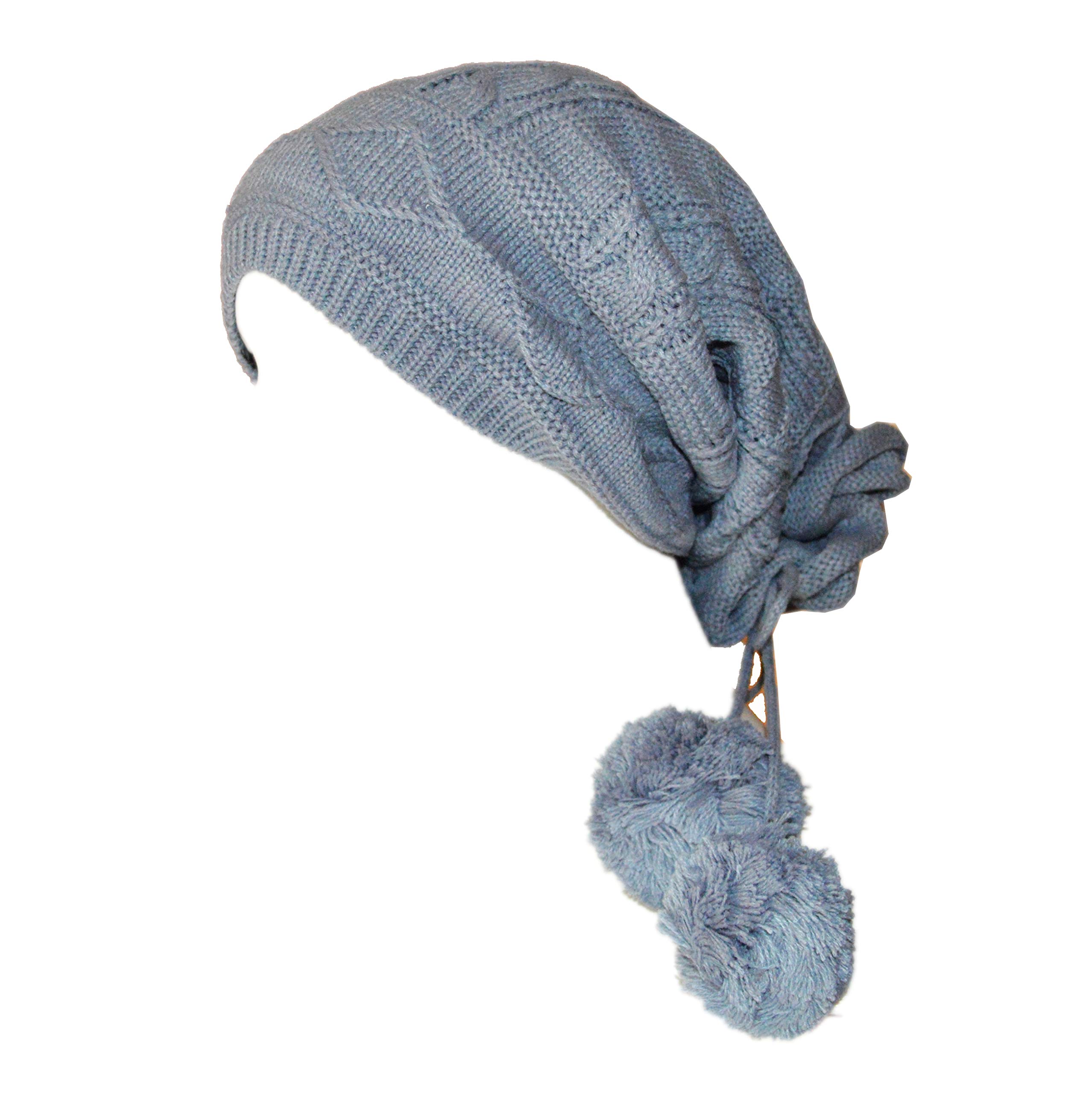 Versatile Knit Beanie Hat with Pom Pom - Winter Neck Warmer & Fashion Accessory for Men Women - Perfect for Skiing, Snowboarding & Outdoor Activities