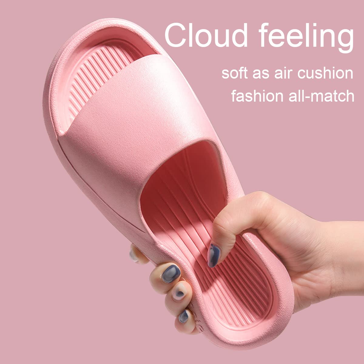 Non-Slip Cloud Cushion Slides - Ultra Soft EVA Sandals for Women & Men | Comfortable Shower Shoes, Indoor/Outdoor Slippers for Home, Pool, Beach & Gym Use