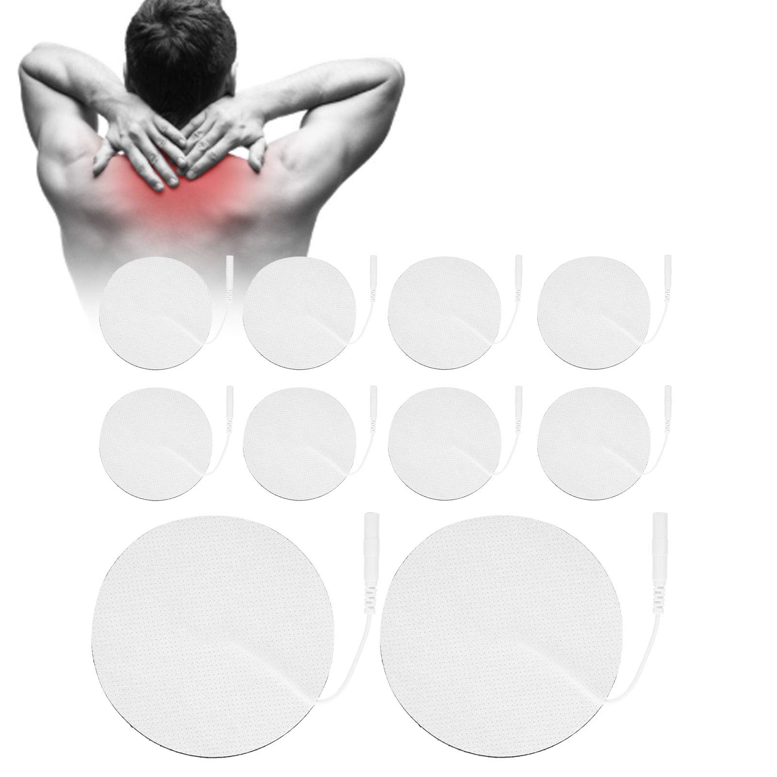 Reusable Electrode Pads for TENS Unit - Strong Adhesion, Comfortable & Durable Replacement Pads for Home & Professional Massage Therapy - Perfect for Pain Relief, Muscle Recovery & Relaxation