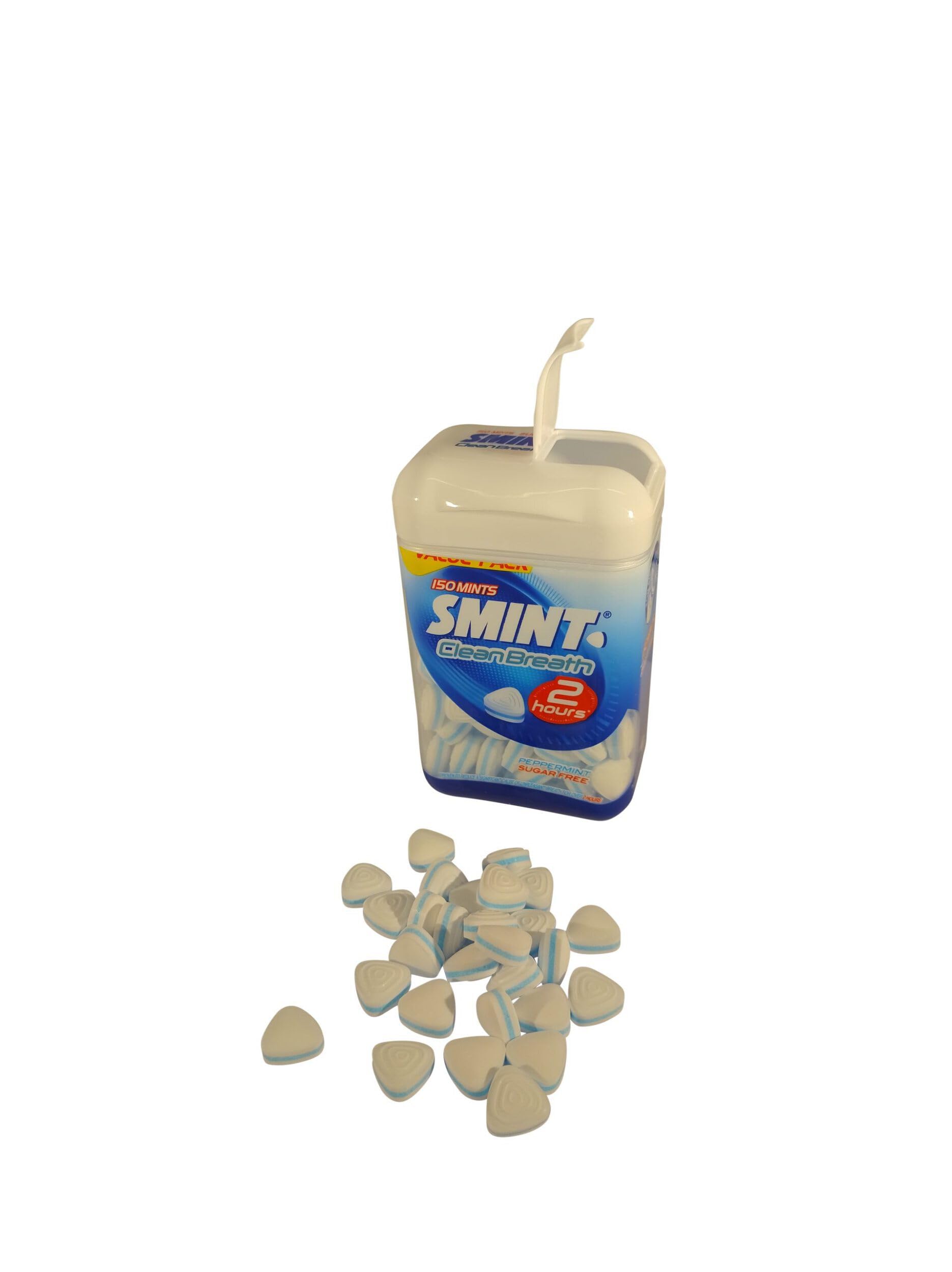 Smint Sugar Free Peppermint Breath Mints - 37oz (1050g) Bottle - Pack of 10 - Fresh Breath Solution for Work, Travel & Social Events