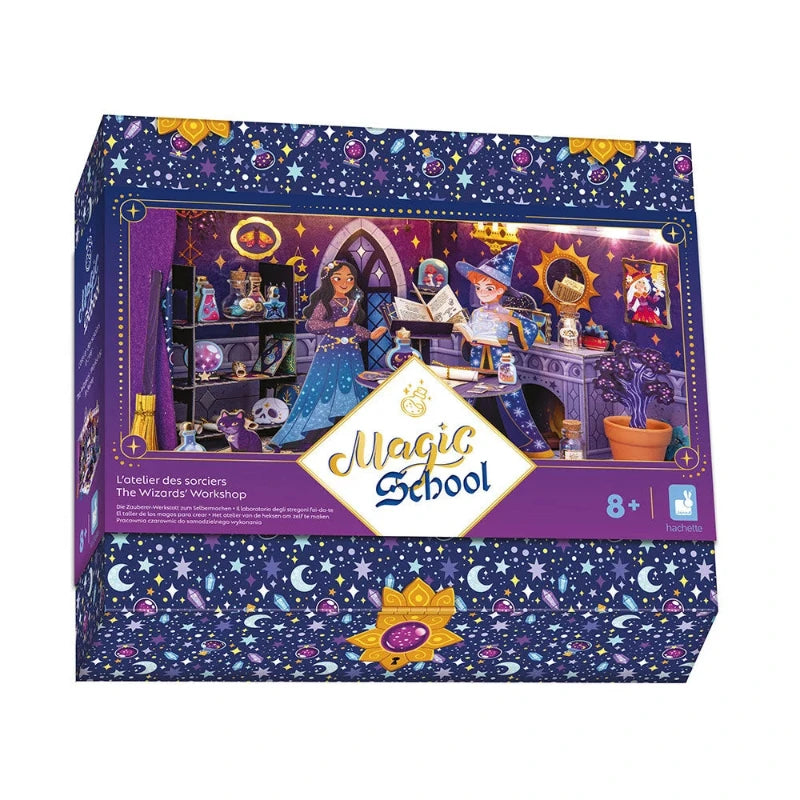 The Sorcerer's Workshop - Magic School Kit for Kids | Wizardry Learning Set with Spell Book & Magic Wand | Perfect for Birthday Gifts & Fantasy Role Play
