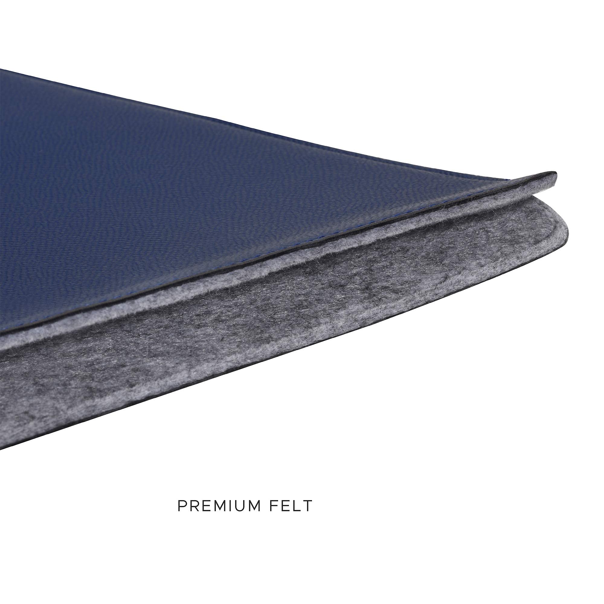 Premium 13 Inch Laptop Sleeve for MacBook Air M4 2025-2018 & MacBook Pro M2 2022 M1 2020-2016 - Faux Leather Protective Case in Midnight Blue - Perfect for Travel, Office & School Use