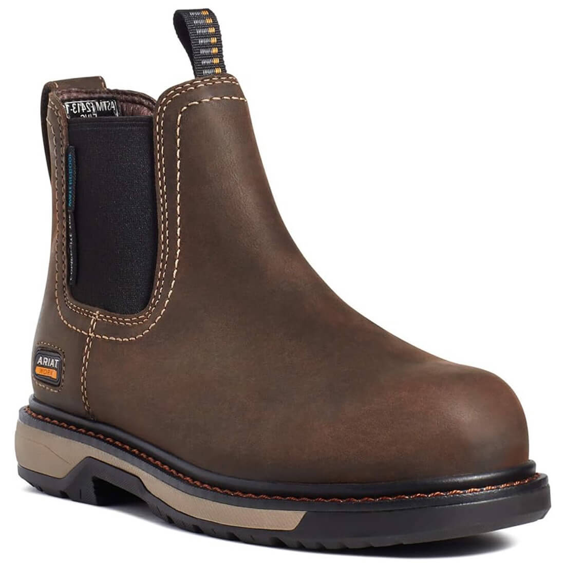 Riveter Chelsea Women's CSA Waterproof Composite Toe Work Boots - Brown | Slip Resistant Safety Shoes for Construction, Warehouse & Outdoor Work
