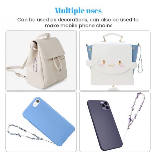 2-Piece Bohemian Phone Charm Set - Crystal Phone Strap & Pendant Chain - Anti-Loss Phone Accessories with Jewelry Decor - Perfect for iPhone, Samsung & Smartphones (Gift, Party, Everyday Use)