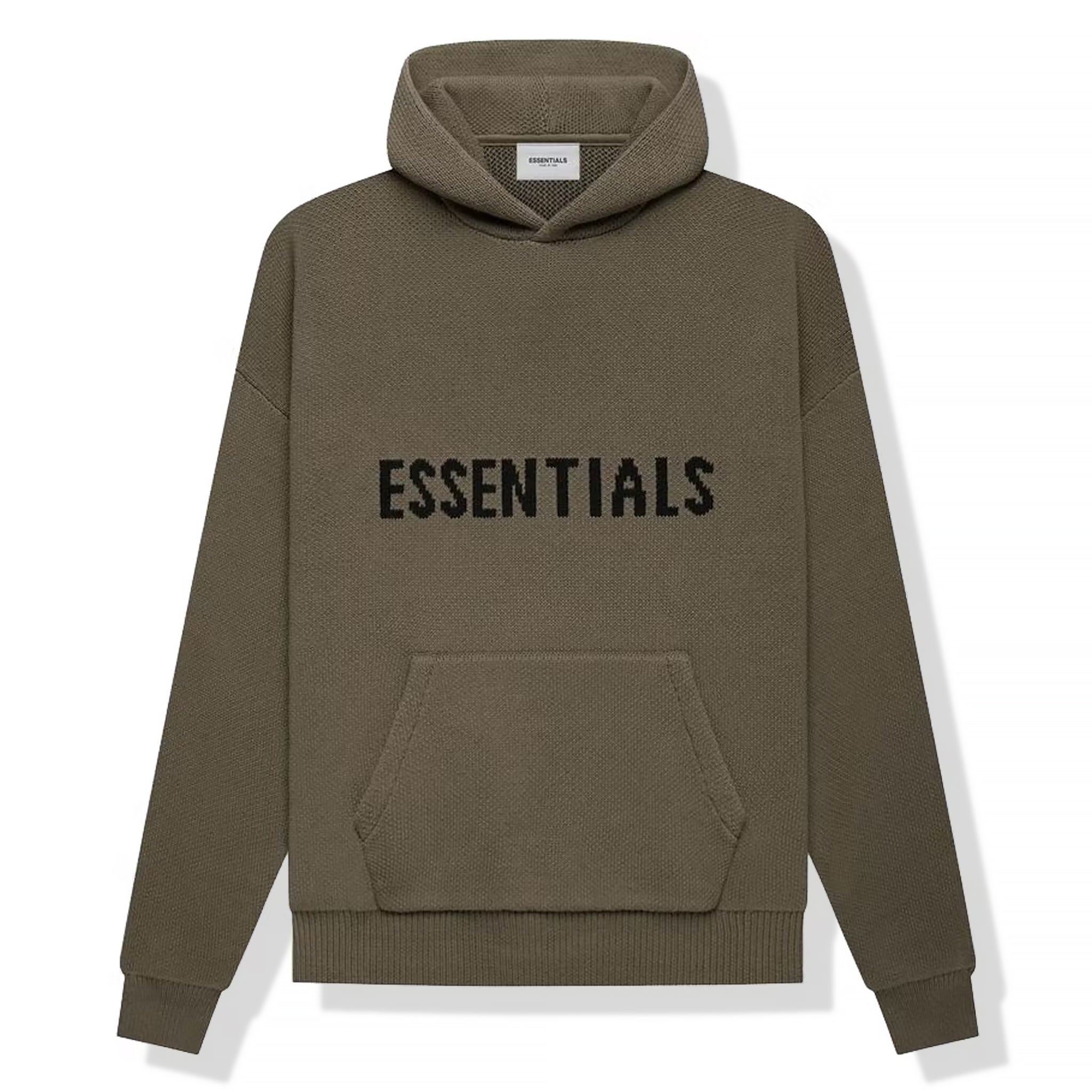 Fear Of God Essentials Harvest Knit Hoodie - Men's Casual Pullover Sweatshirt for Fall & Winter | Streetwear Fashion, Loungewear, Layering Outfits