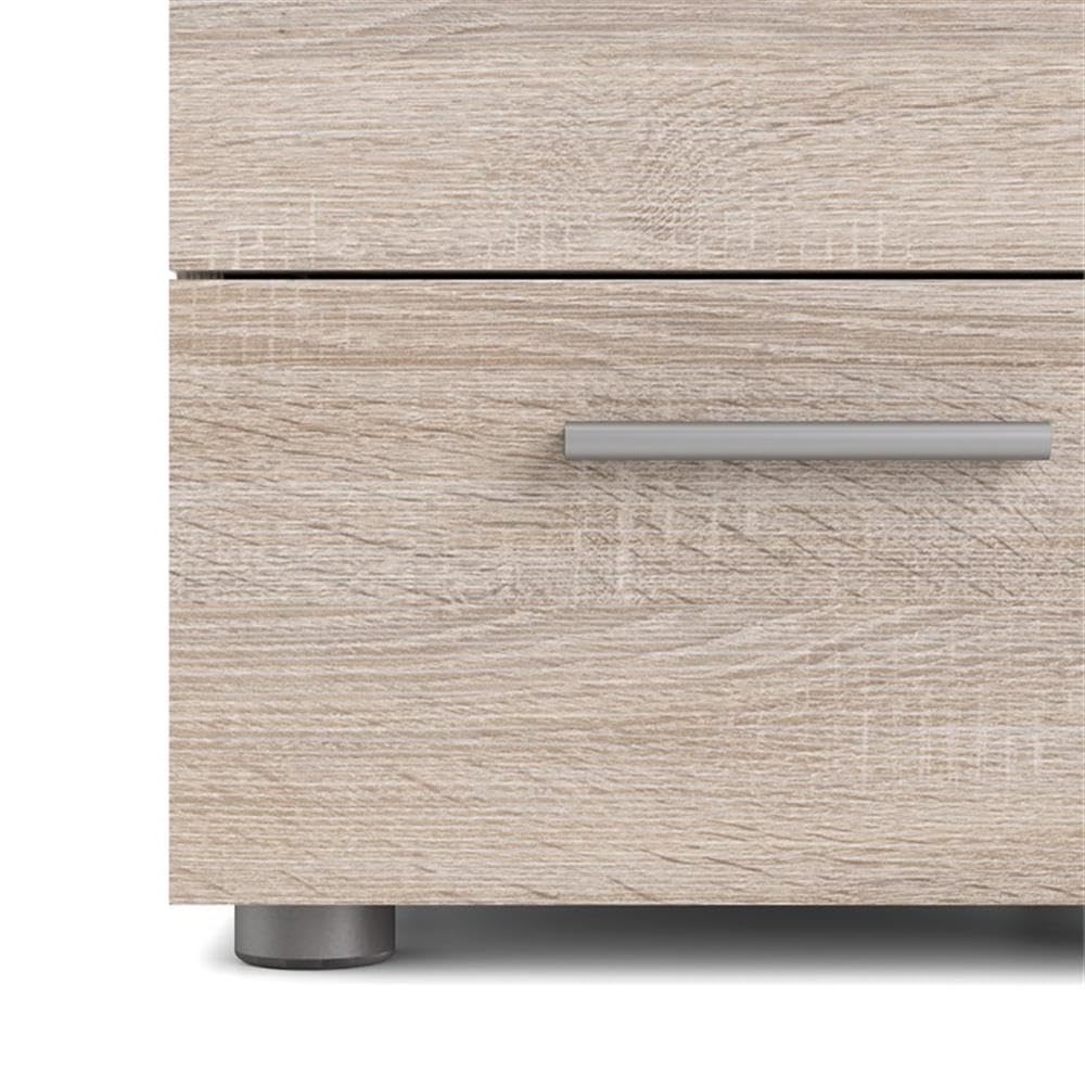 Home Square 4-Drawer Dresser & 2-Drawer Nightstand Set in Rich Truffle Finish - Perfect for Bedroom Furniture & Home Storage Organization