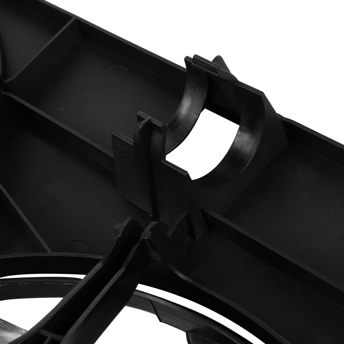 DNA MOTORING OEM-RF-0102 Black Factory Style Radiator Cooling Fan Assembly - High Efficiency Direct Replacement for 07-09 Lincoln MKZ | Improved Engine Cooling Performance for Daily Driving & Hot Weather Conditions