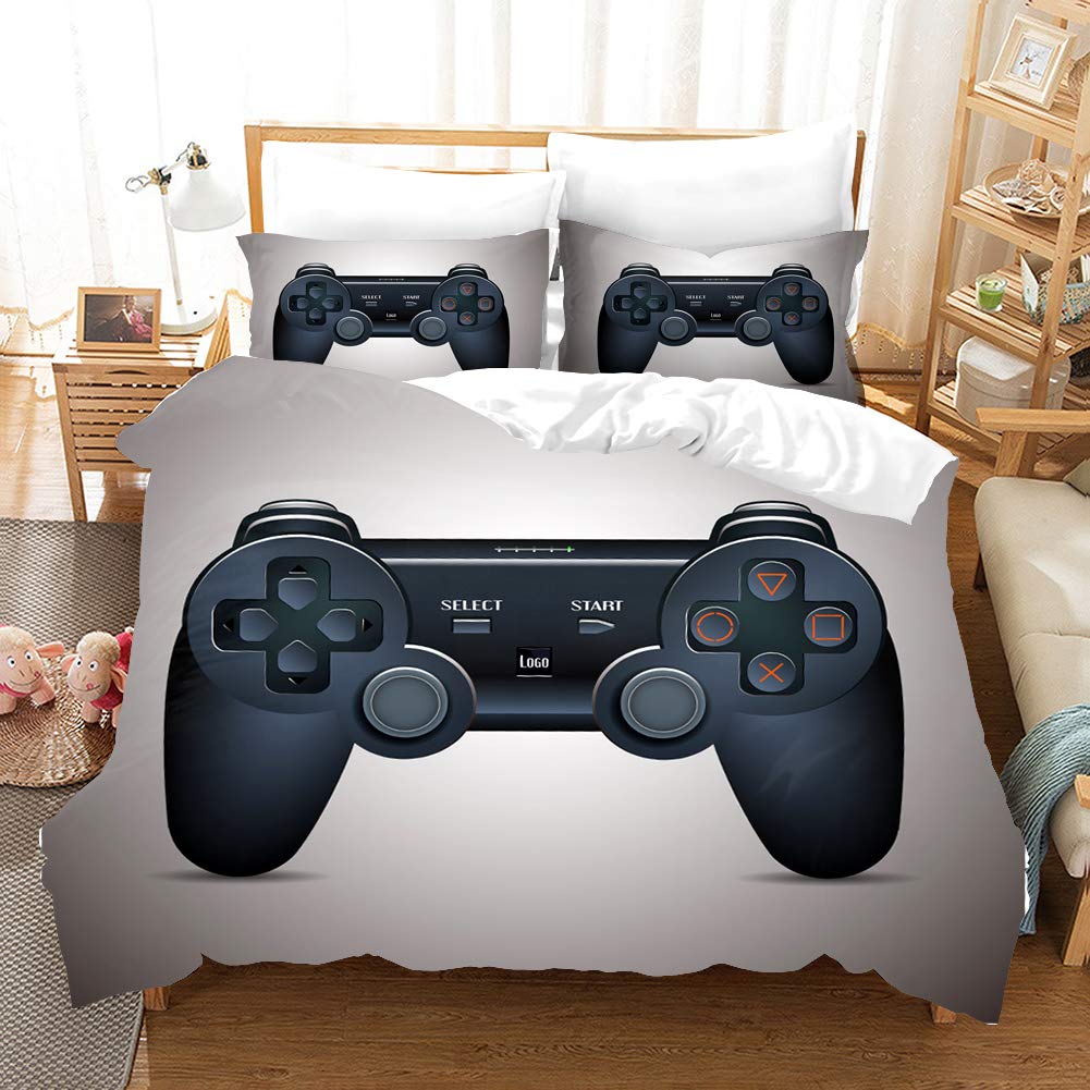 YHXSLY Boys Gaming Bedding Set - Video Game Controller Duvet Cover with Pillowcases, Twin Size Bed Linens for Kids | Perfect Gift for Young Gamers & Gaming Room Decor
