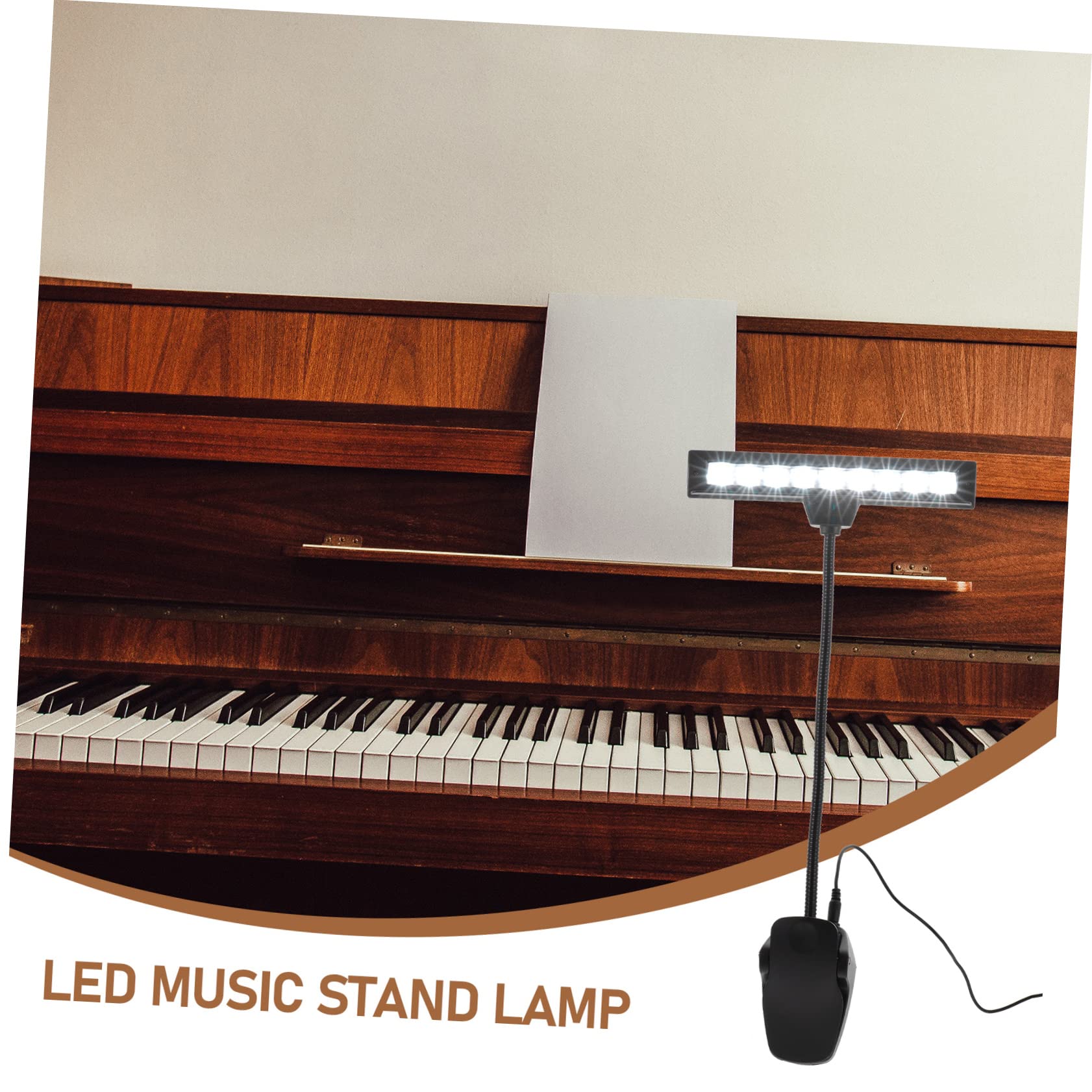 Rechargeable LED Music Stand Light - Clip On Piano Lamp with Adjustable Brightness, Portable Desk Lamp for Musicians, Students & Reading | Perfect for Orchestra, Practice Rooms & Nighttime Use