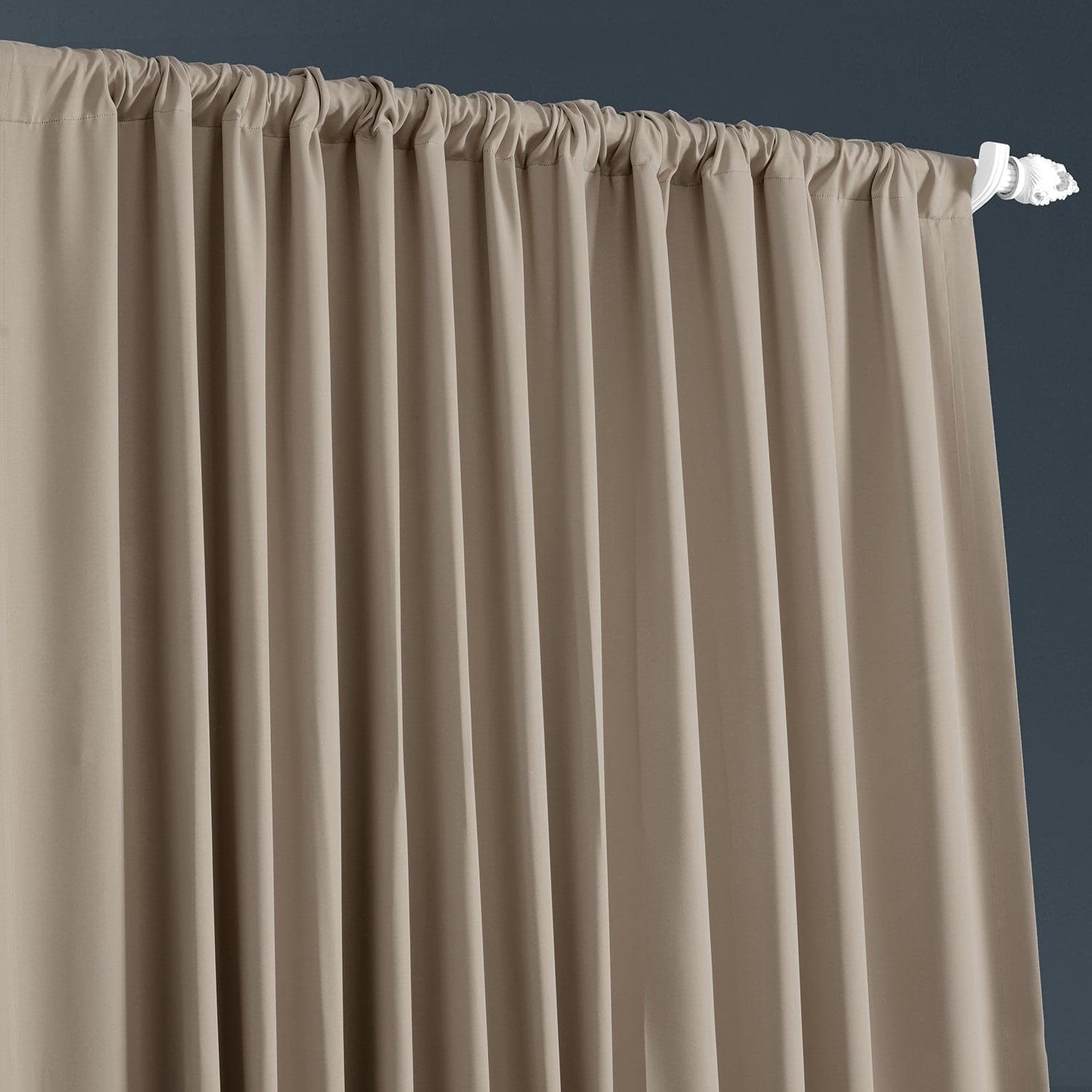 Classic Taupe Extra Wide Blackout Curtains for Bedroom - Thermal Insulated Light Blocking Drapes for Living Room & Nursery