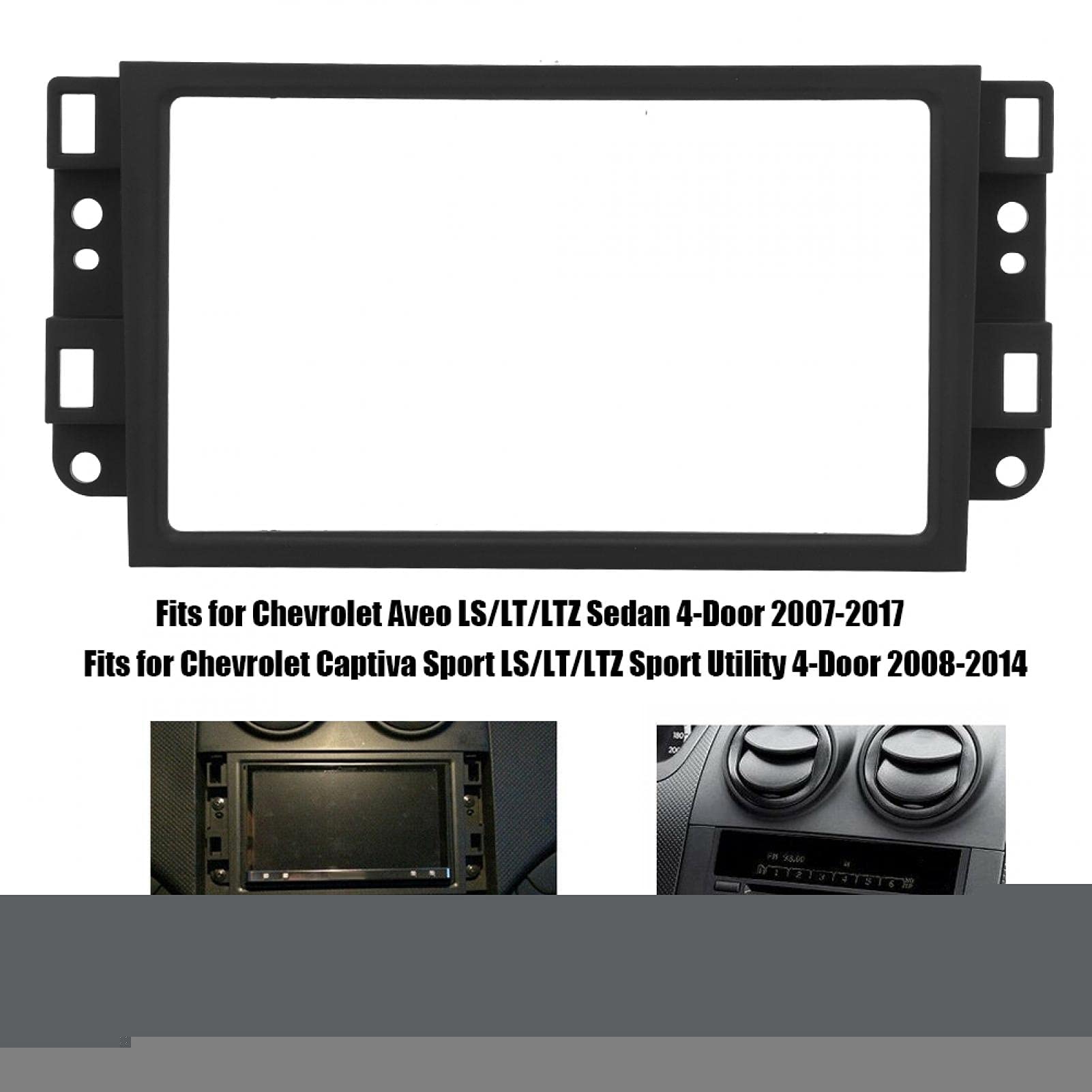 2 DIN Car Stereo Frame Mounting Kit for Chevrolet Captiva/Lova T1y532 - Double DIN Radio Dash Bezel Panel with DVD Player Installation | Perfect for Car Audio Upgrade & Dashboard Customization