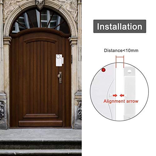 NineLeaf Wireless Door Alarm with Remote - Anti-Theft Window & Contact Sensor Alarm for Home Security - Pool Door Alarm, Entry Chime & Apartment Alarm - Fridge Door Open Alert for Child Safety (1 Pack) - Ideal for Homes, Offices, Pools & Baby Proofing