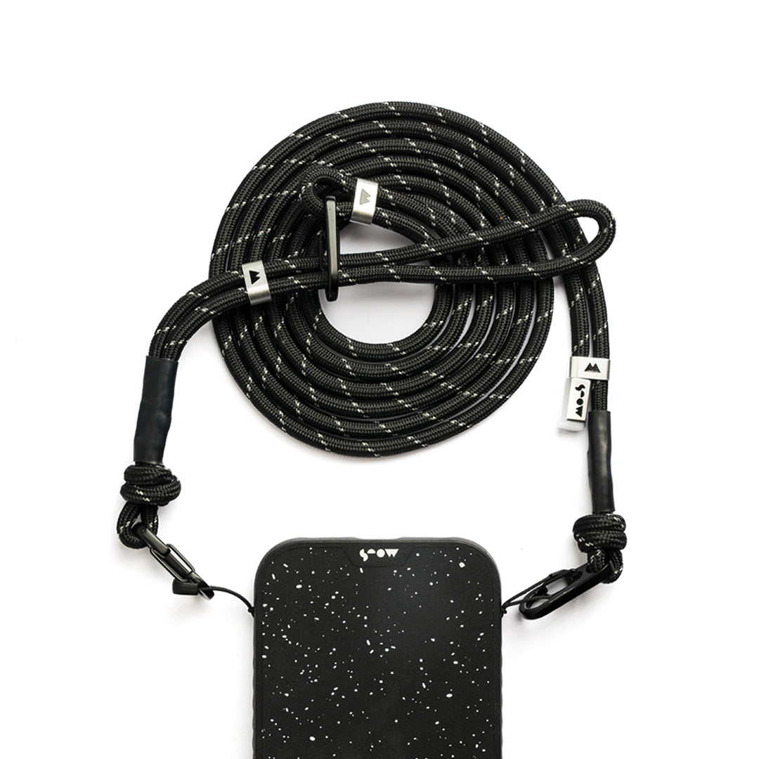 Black Phone Sling - Adjustable Crossbody Phone Holder for iPhone & Android - Perfect for Running, Travel & Hands-Free Convenience