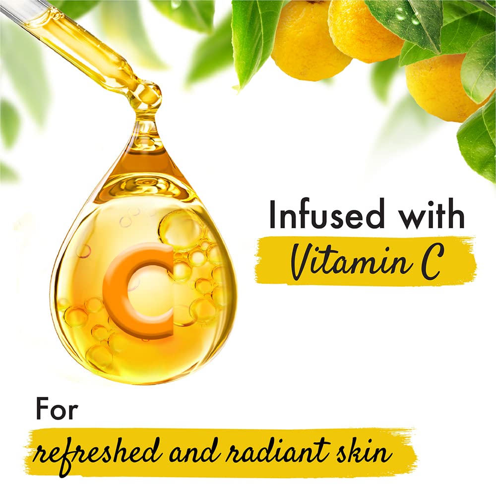 Pears Naturale Vitamin C Soap 4-Pack (125g Each) - Brightening & Glowing Face & Body Cleanser for Acne-Prone & Dull Skin - Daily Skincare Routine