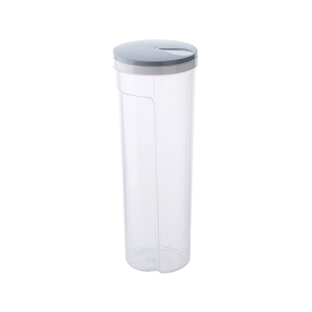 BENO 2L Tall Clear Plastic Spaghetti Pasta Storage Container with Adjustable Lid - Airtight Kitchen Food Storage Jar for Countertop Organization - Perfect for Storing Dry Goods, Rice, Flour & Coffee Beans