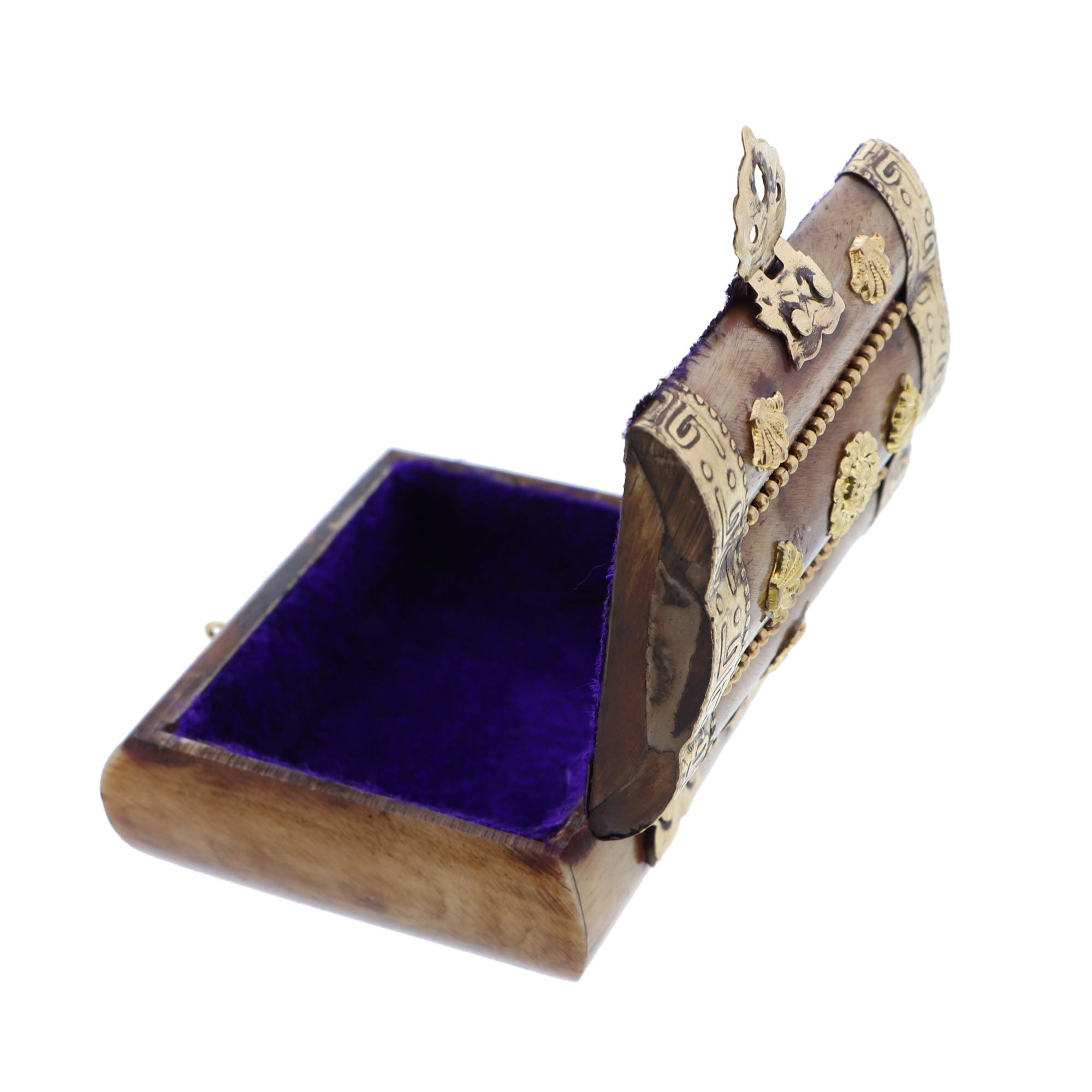 Li'Shay Small Gold Bone Decorative Keepsake Box - Elegant Jewelry Storage & Gift Box for Home Decor, Wedding Favors, and Memory Keepsakes