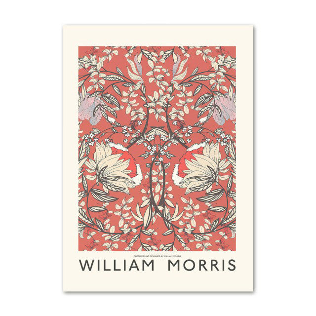 Vibrant Orange Red Floral Art Canvas Posters - Modern Wall Decor for Living Room, Bedroom & Office - Perfect for Home & Office Decoration