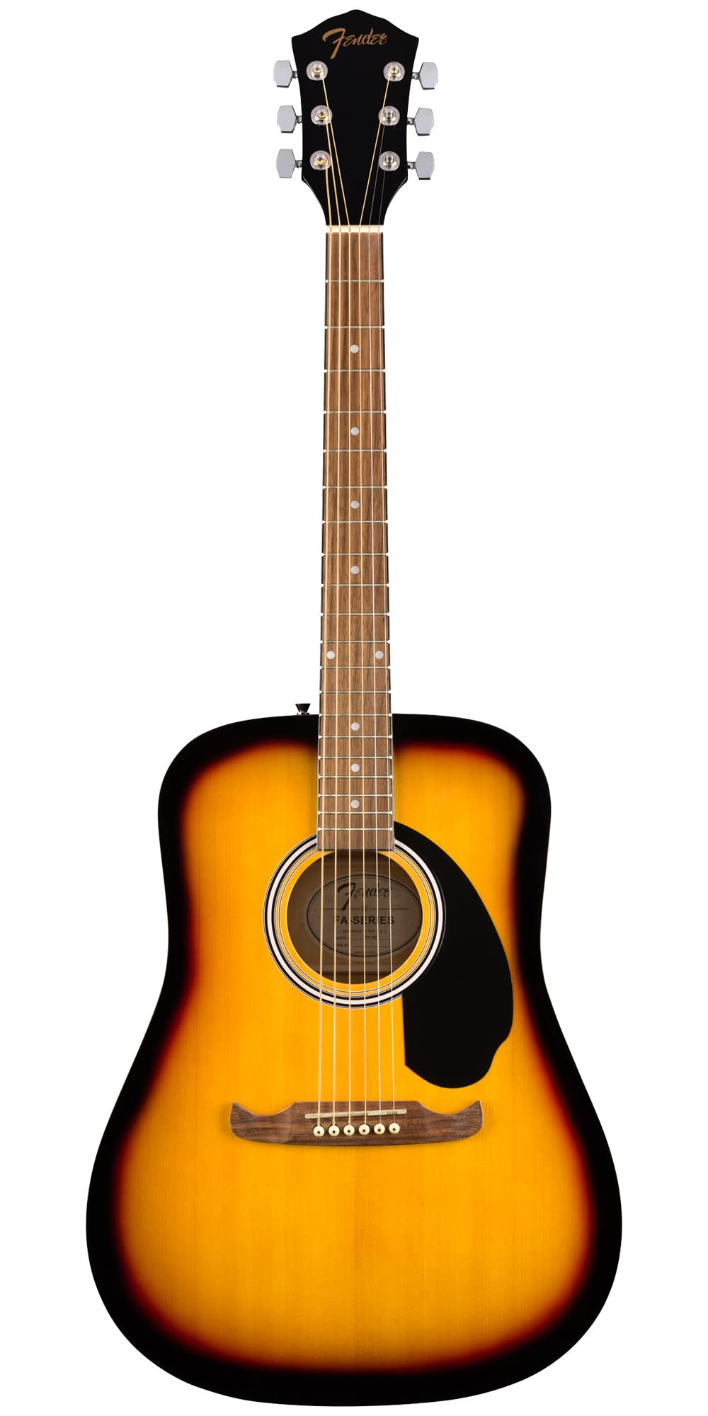 Fender FA-125 Dreadnought Acoustic Guitar Sunburst Bundle with Hard Case, Tuner, Strap, Strings, Picks & Instructional DVD - Perfect for Beginners, Campfires, Live Performances & Home Practice