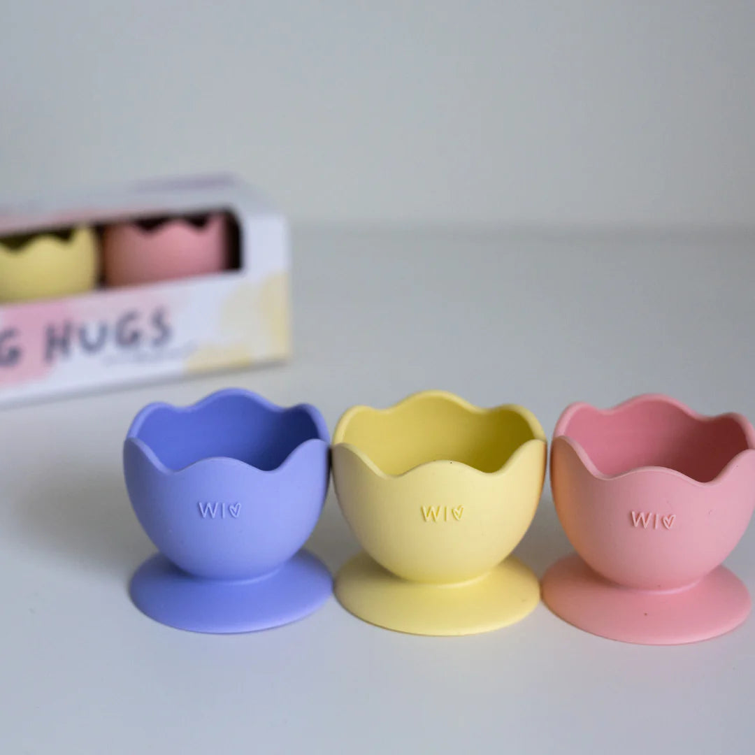 Wild Indiana Egg Hugs Silicone Egg Cups - Pastel Pink for Easter Breakfast, Kitchen Decor & Party Tableware - Perfect for Brunch, Baby Showers & Holiday Dining