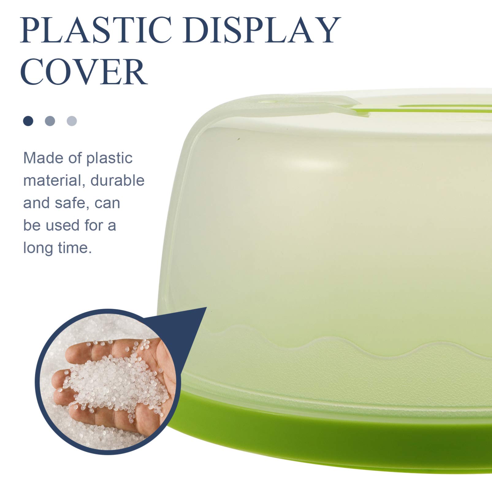 Cabilock 8-Inch Clear Plastic Cake Carrier - Dome Cake Container for Wedding, Birthday, Party Dessert Display & Storage - Airtight Cake Preservation Box for Cookies, Cupcakes & Candy (1-Pack)