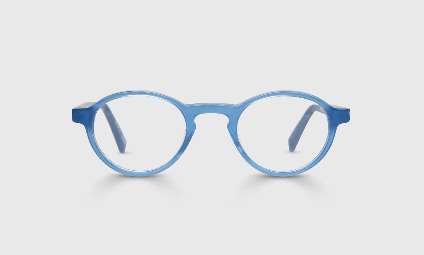 Board Stiff Narrow Color 12 Sky Blue Front and Temples - Stylish and Durable Eyeglass Frames for Work, Reading, and Everyday Use