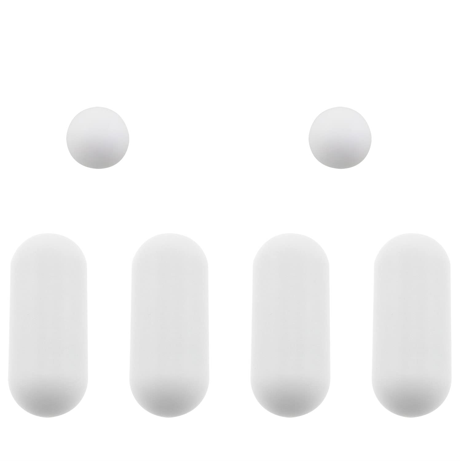 Universal Toilet Seat Bumpers 6-in-1 Set (4 Long + 2 Round) - White Non-Slip Toilet Seat Cushions for Home, Hotel & Hospital Use - Perfect for Bathroom Safety & Comfort