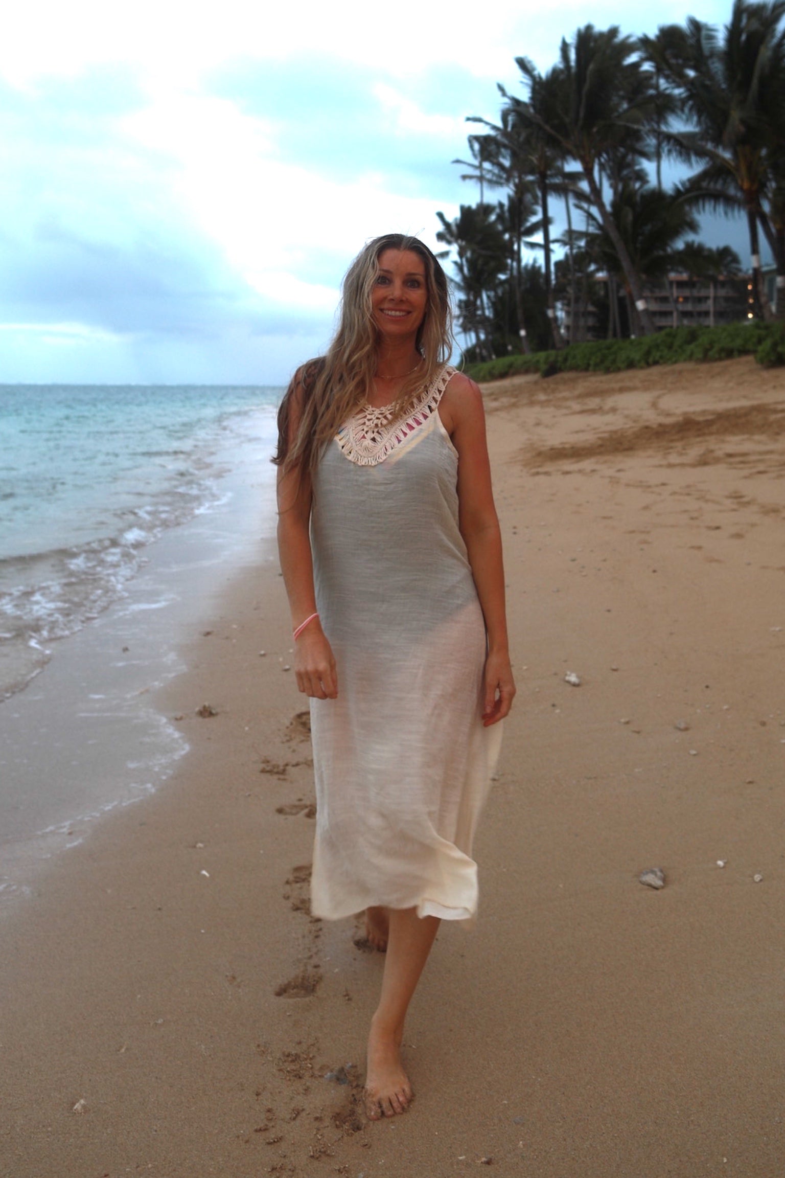 Cream Crochet Cover Up - Stylish Beach Dress for Women - Perfect for Summer, Poolside, and Vacation Outfits