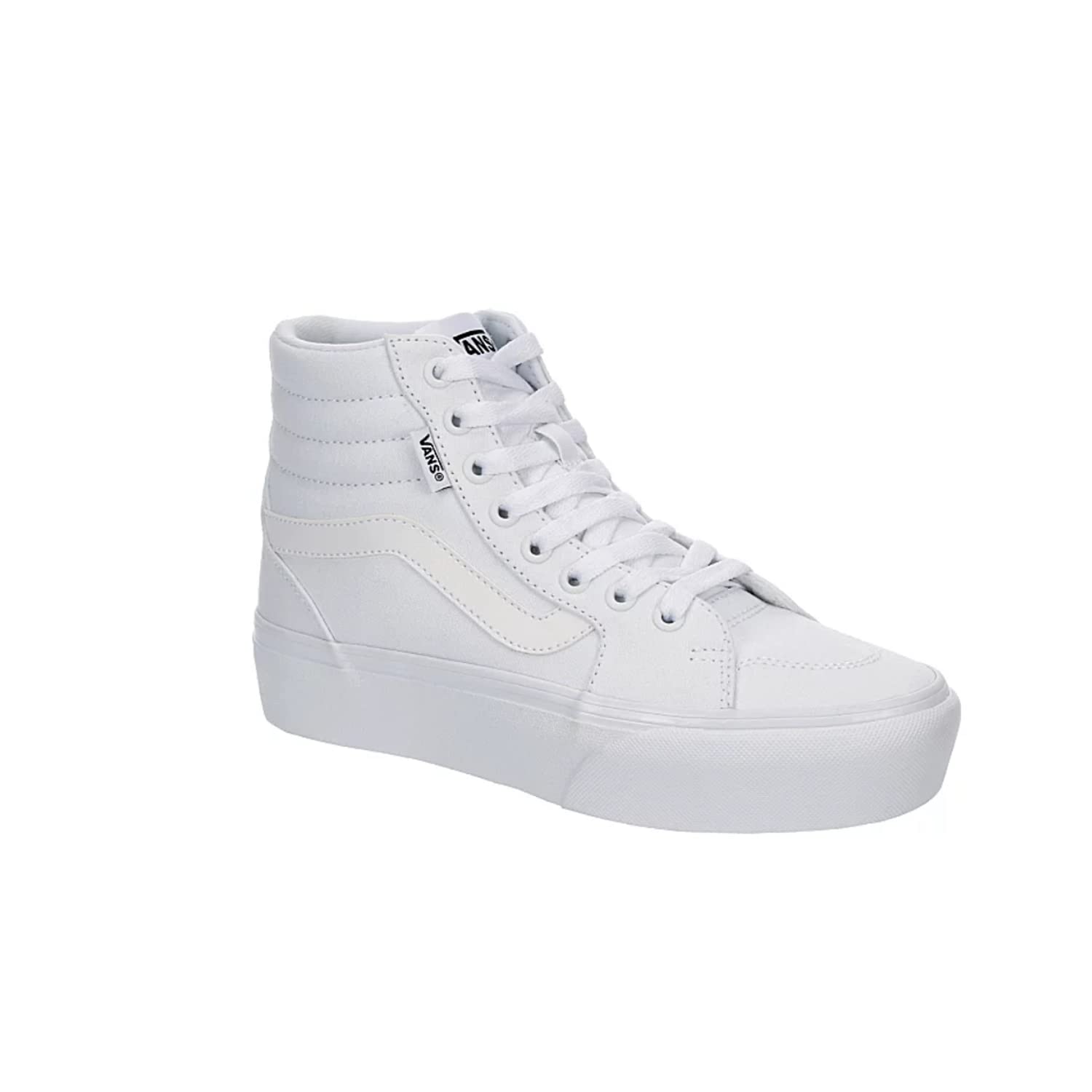 Vans Unisex Filmore High-Top Platform Sneakers - White Size 6.5 | Comfortable Skate Shoes for Men & Women | Perfect for Streetwear, Casual Outfits & Skateboarding