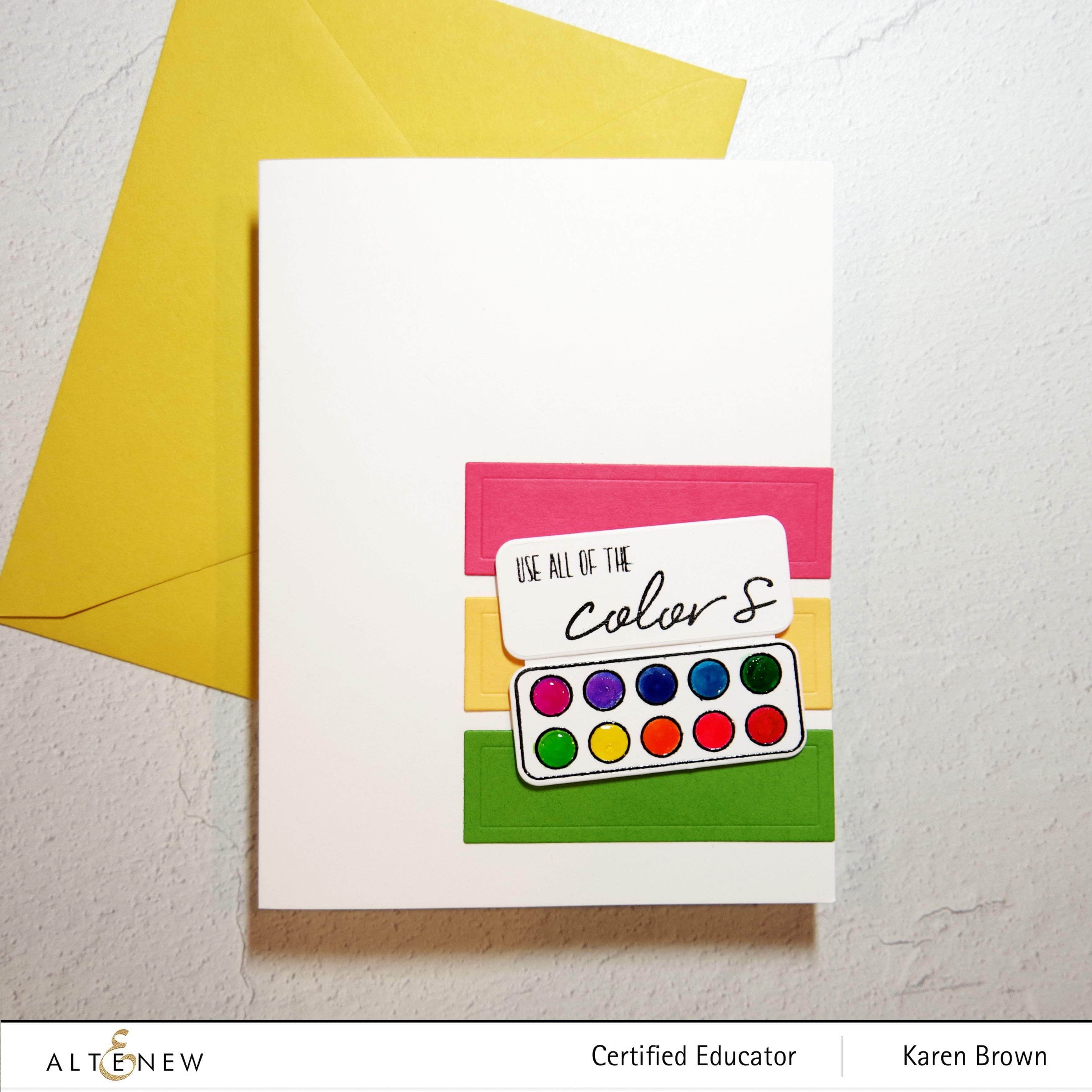 Mini Paintbox Stamp & Die Set for Card Making & Scrapbooking - Perfect for DIY Crafts, Greeting Cards & Paper Projects